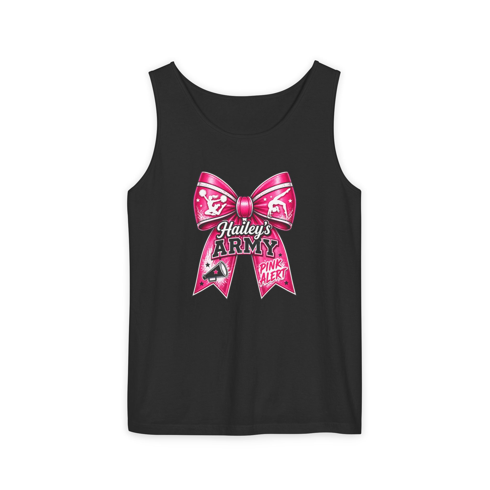 Hailey's Army Cheer/Gymnastics Bow Tank Top