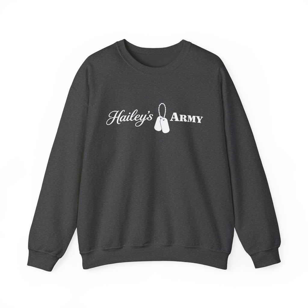 Hailey’s Army Dog Tag Crewneck Sweatshirt