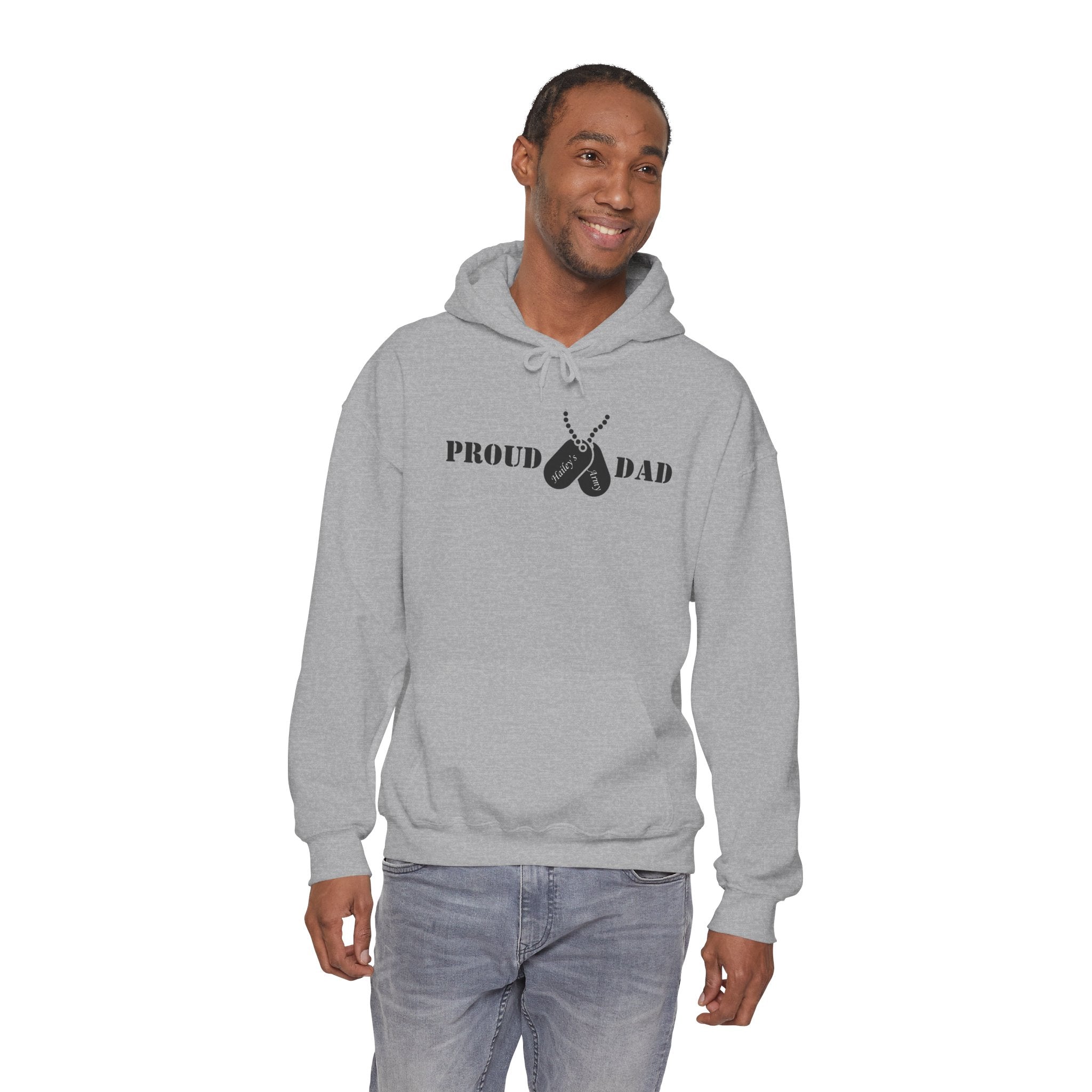 Proud Dad Dog Tag Hoodie