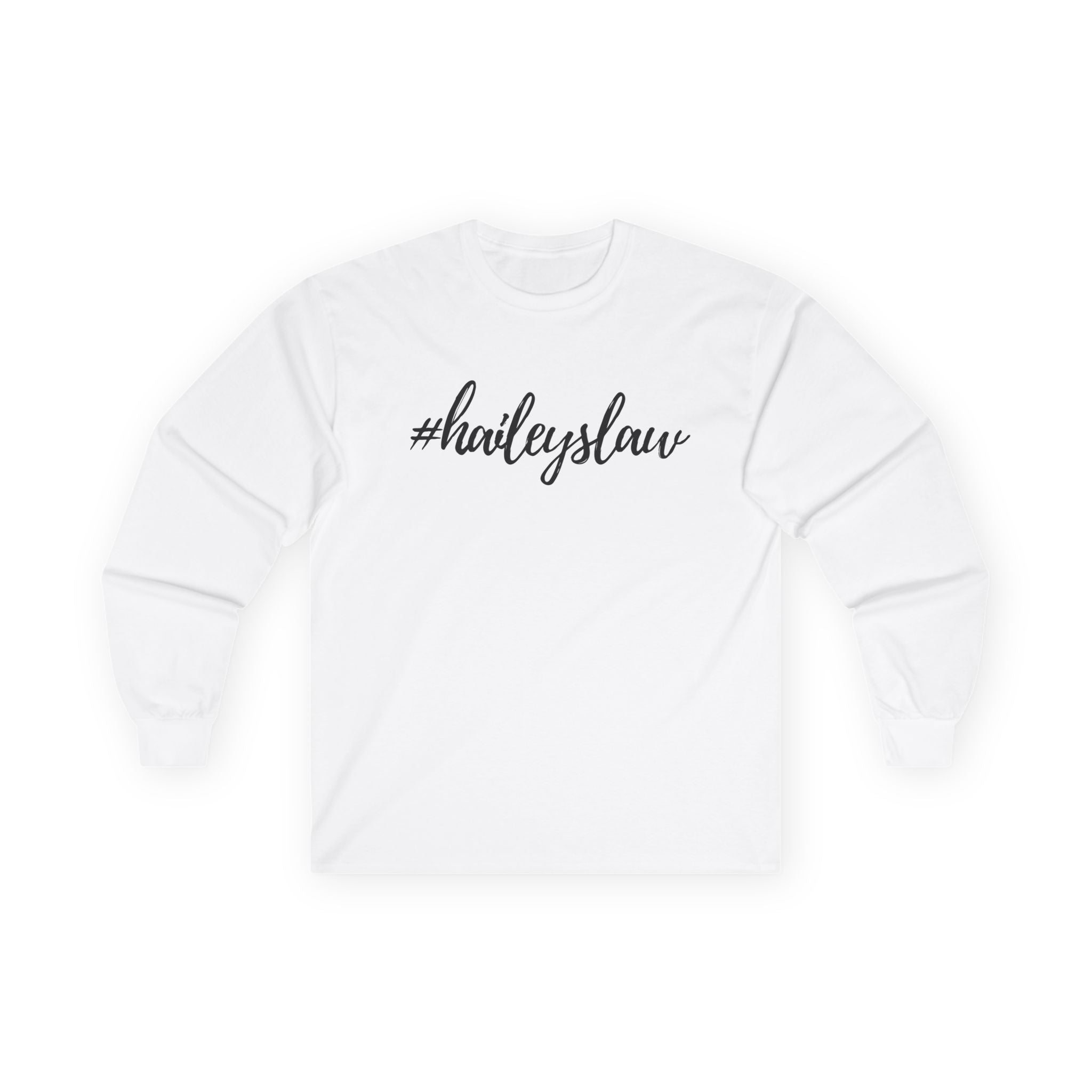 #haileyslaw Hashtag Long Sleeve Tee