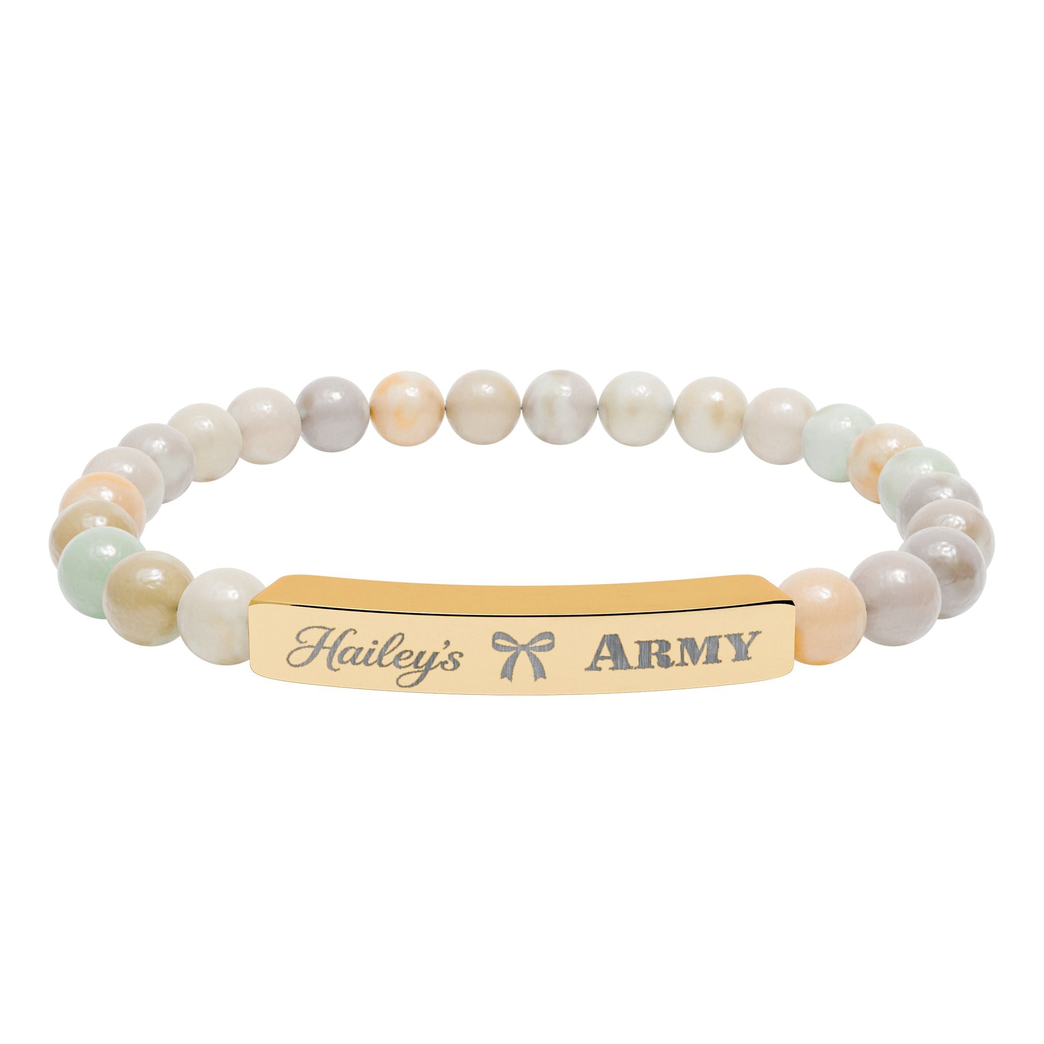 Hailey's Army Beaded Bracelet
