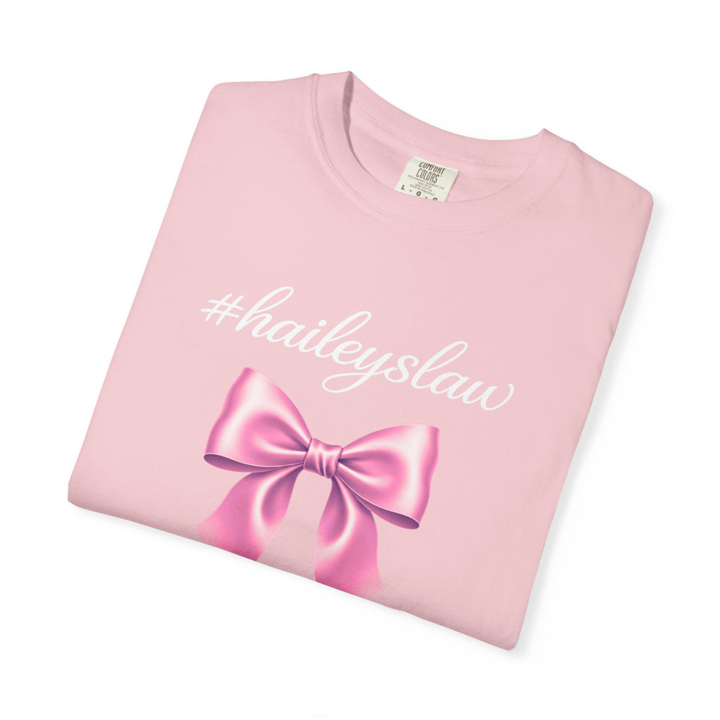 Hailey's Law Pink Bow Tee