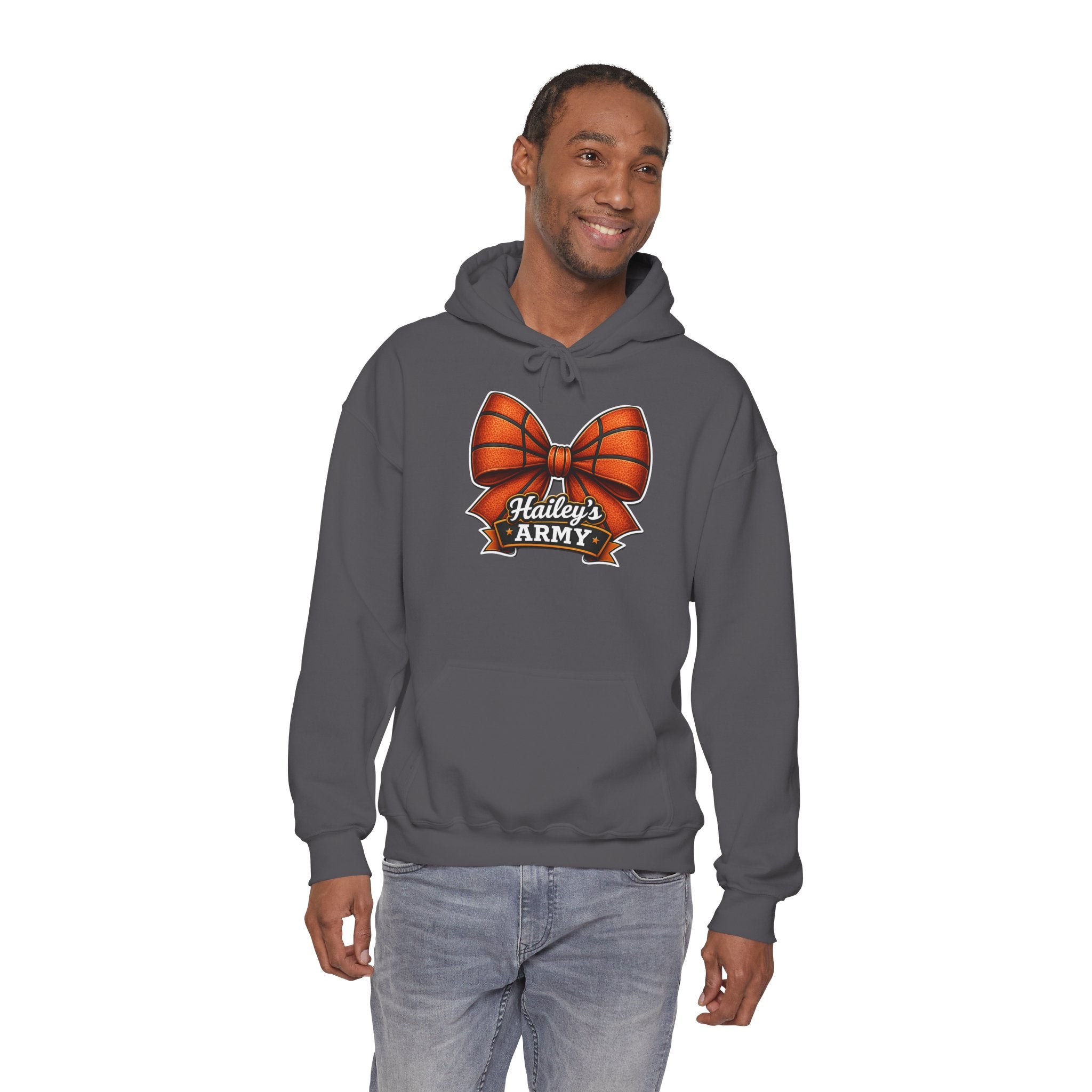 Hailey's Army Basketball Bow Hoodie