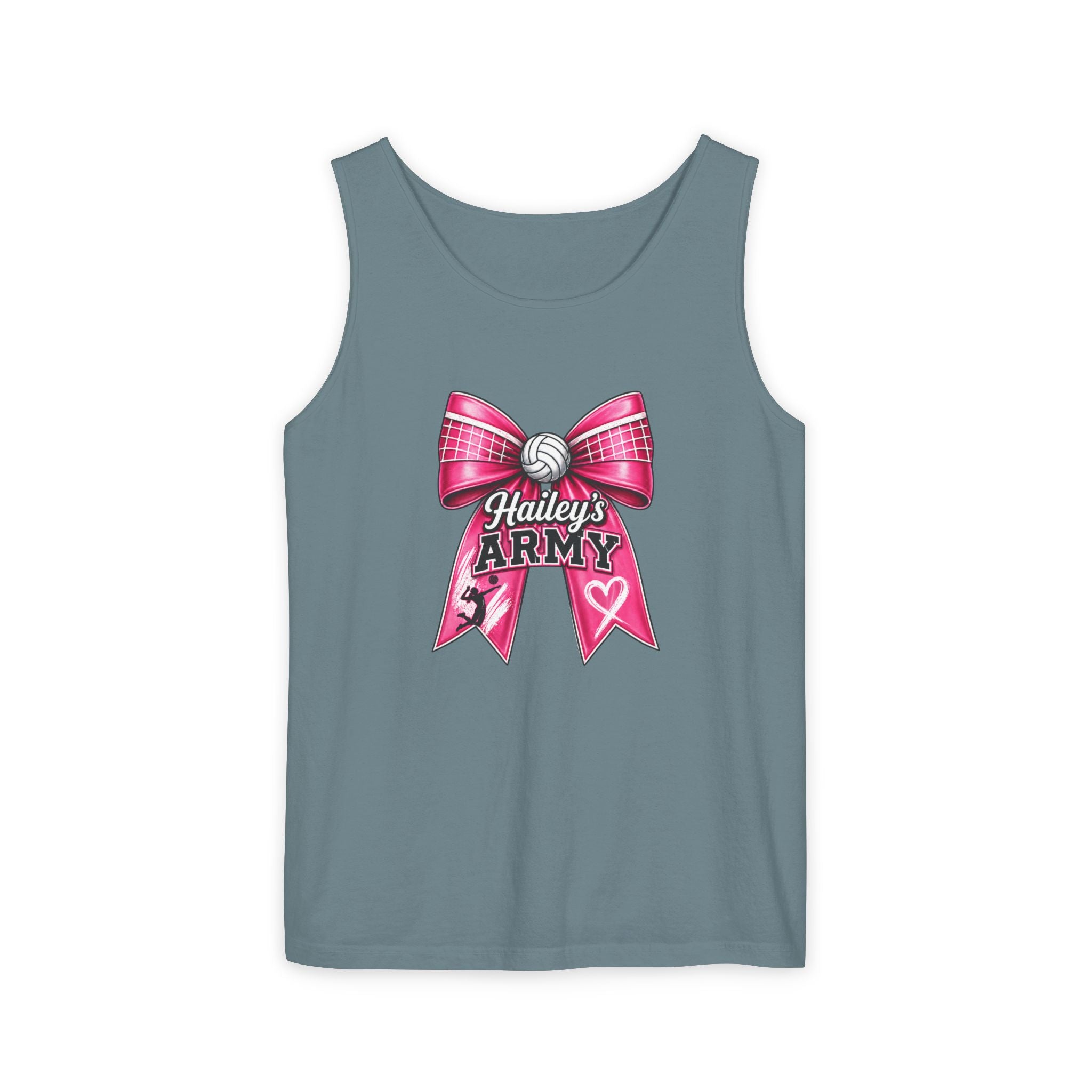 Hailey's Army Volleyball Bow Tank Top