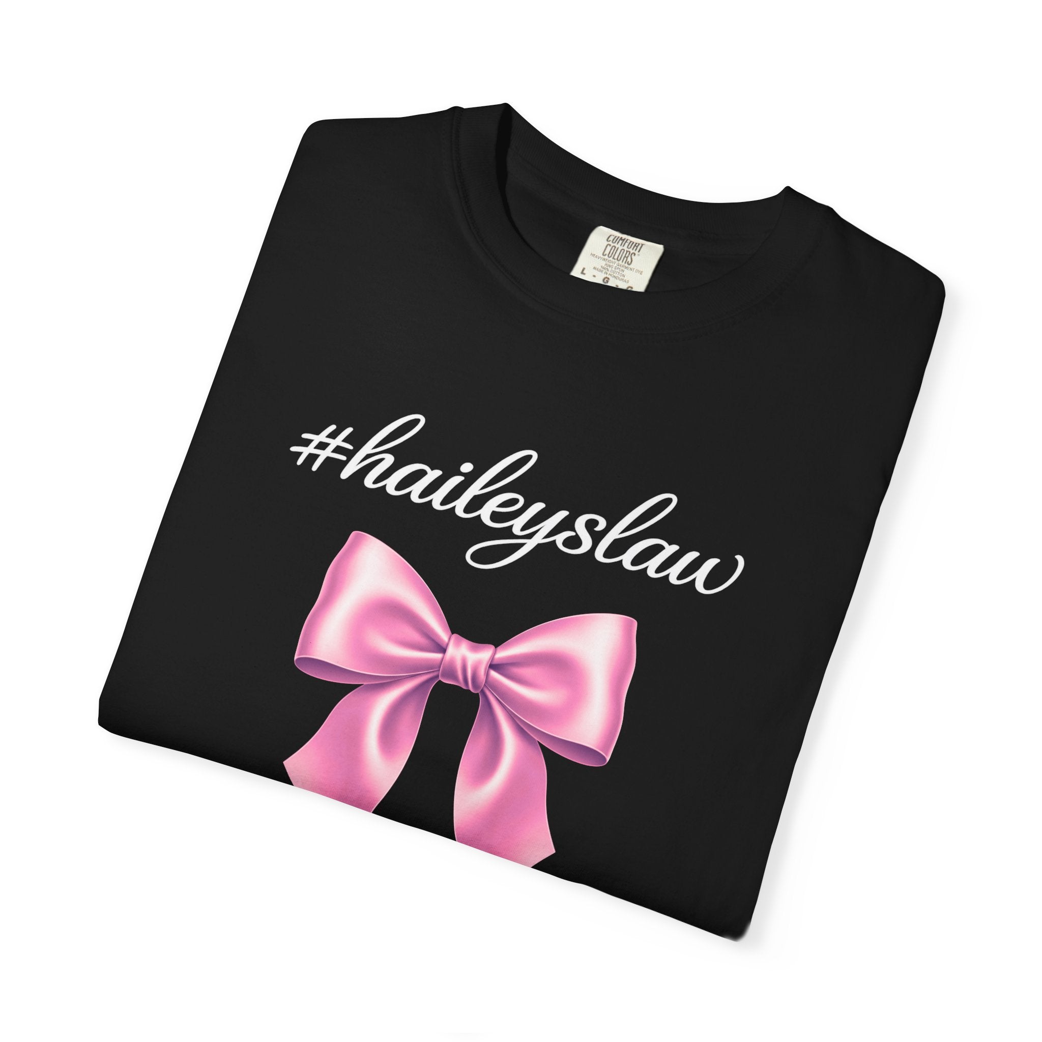 Hailey's Law Pink Bow Tee
