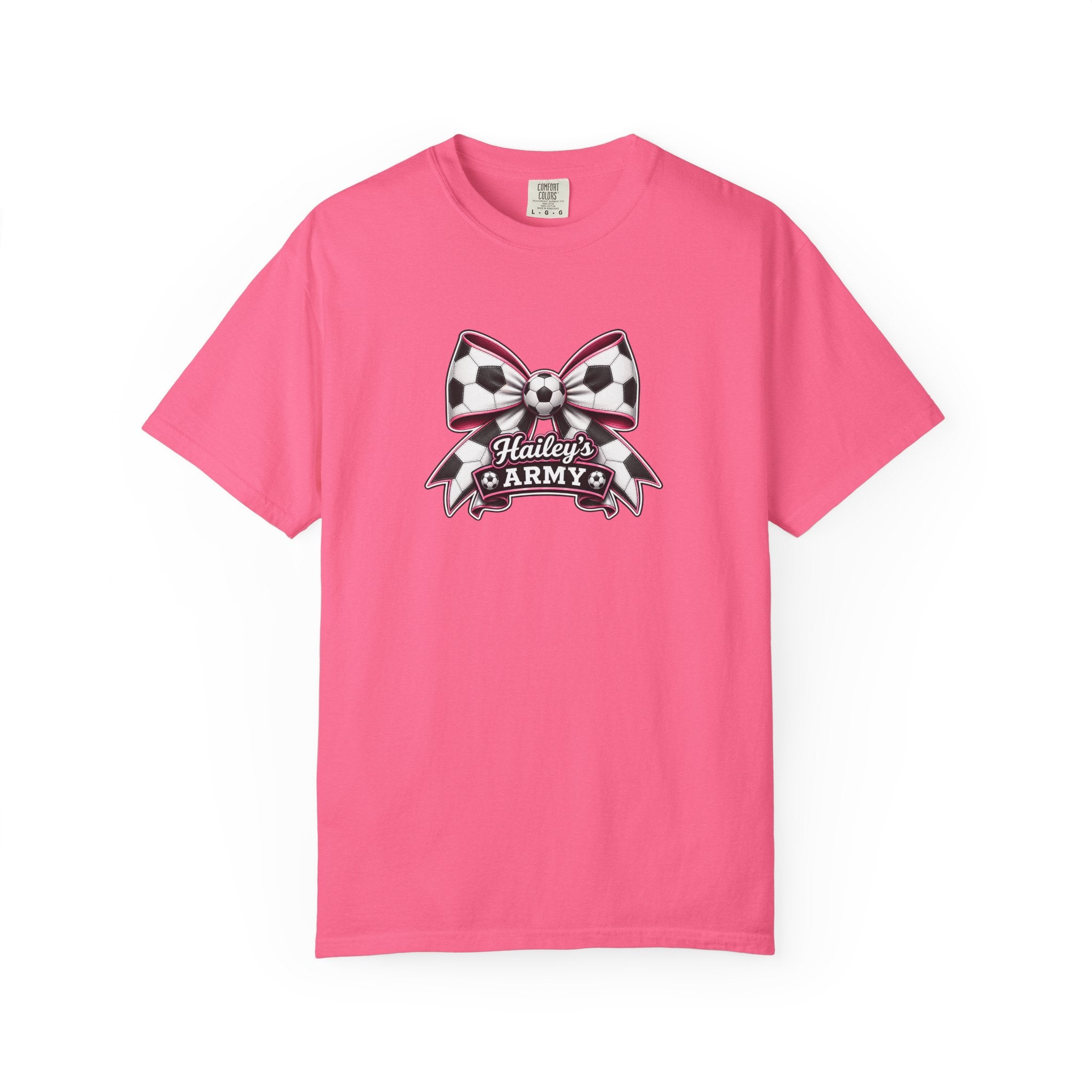 Hailey's Army Soccer Bow Tee