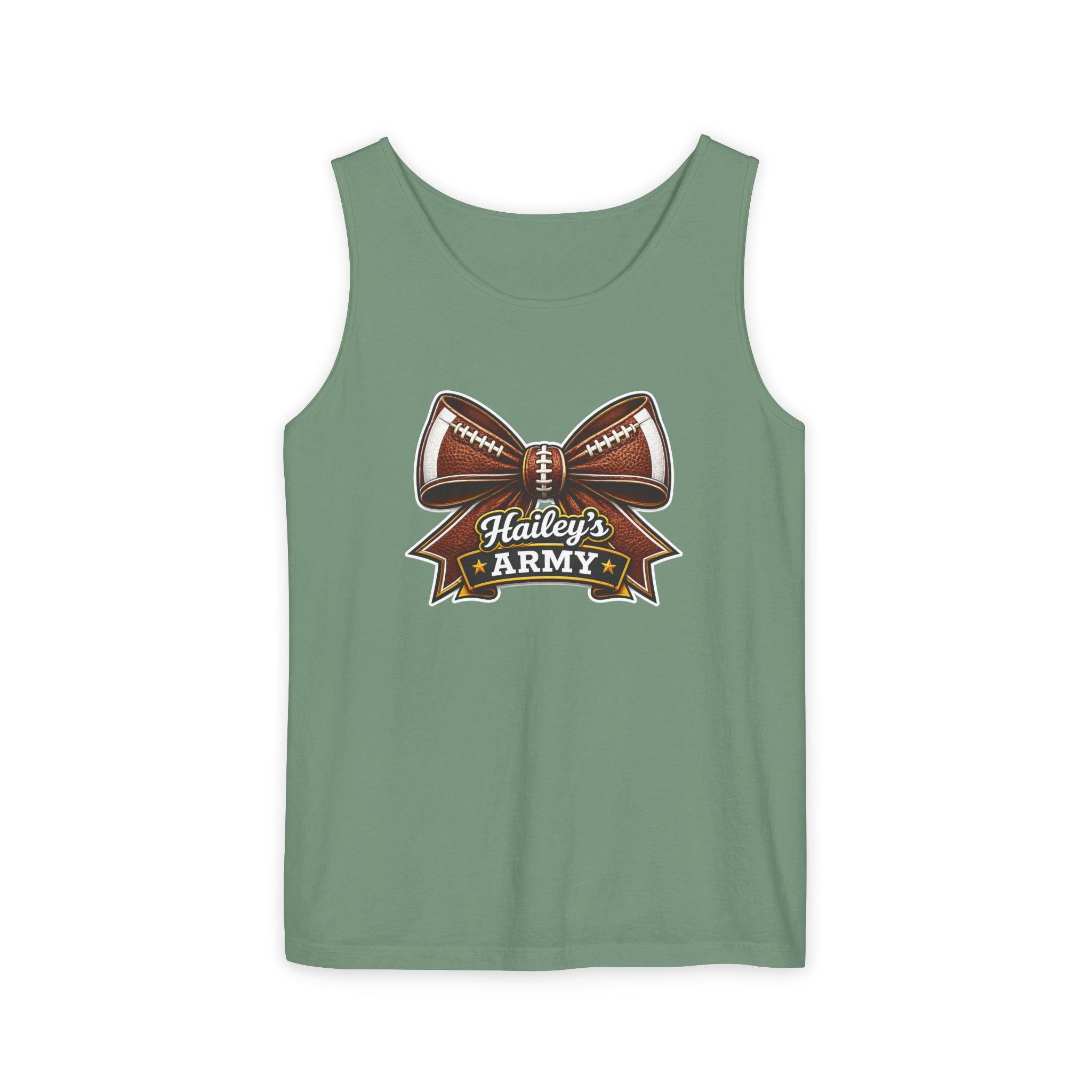 Hailey's Army Football Bow Tank Top