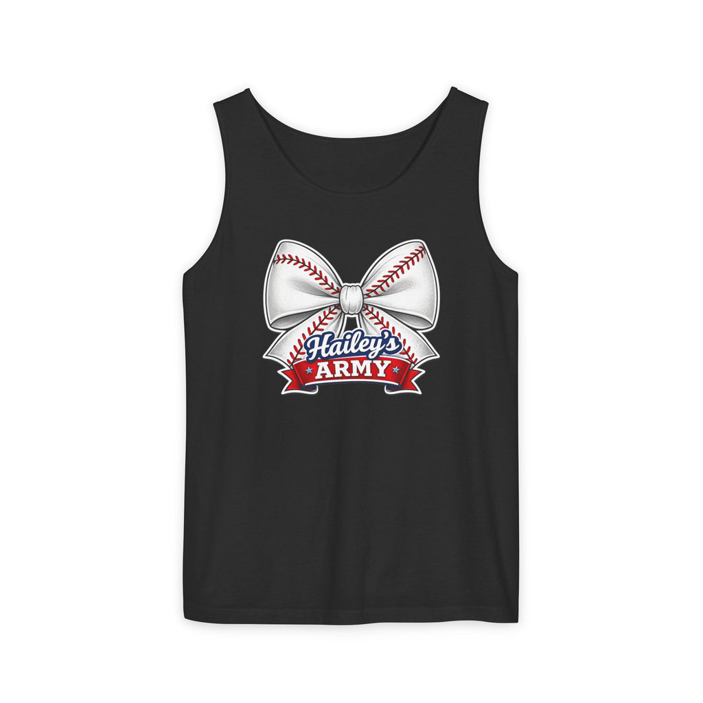 Hailey's Army Baseball Bow Tank Top