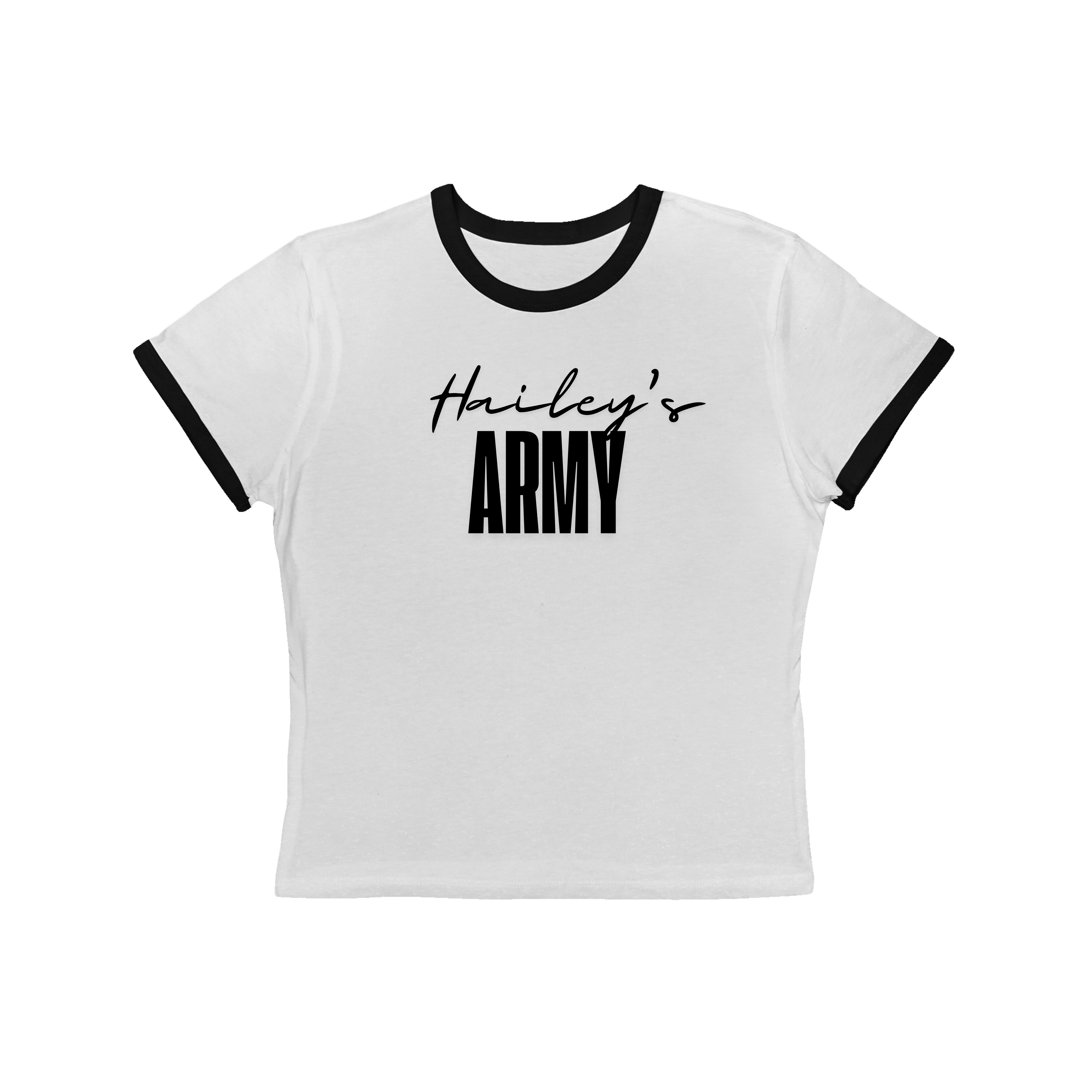 Hailey’s Army Cropped Ringer Tee