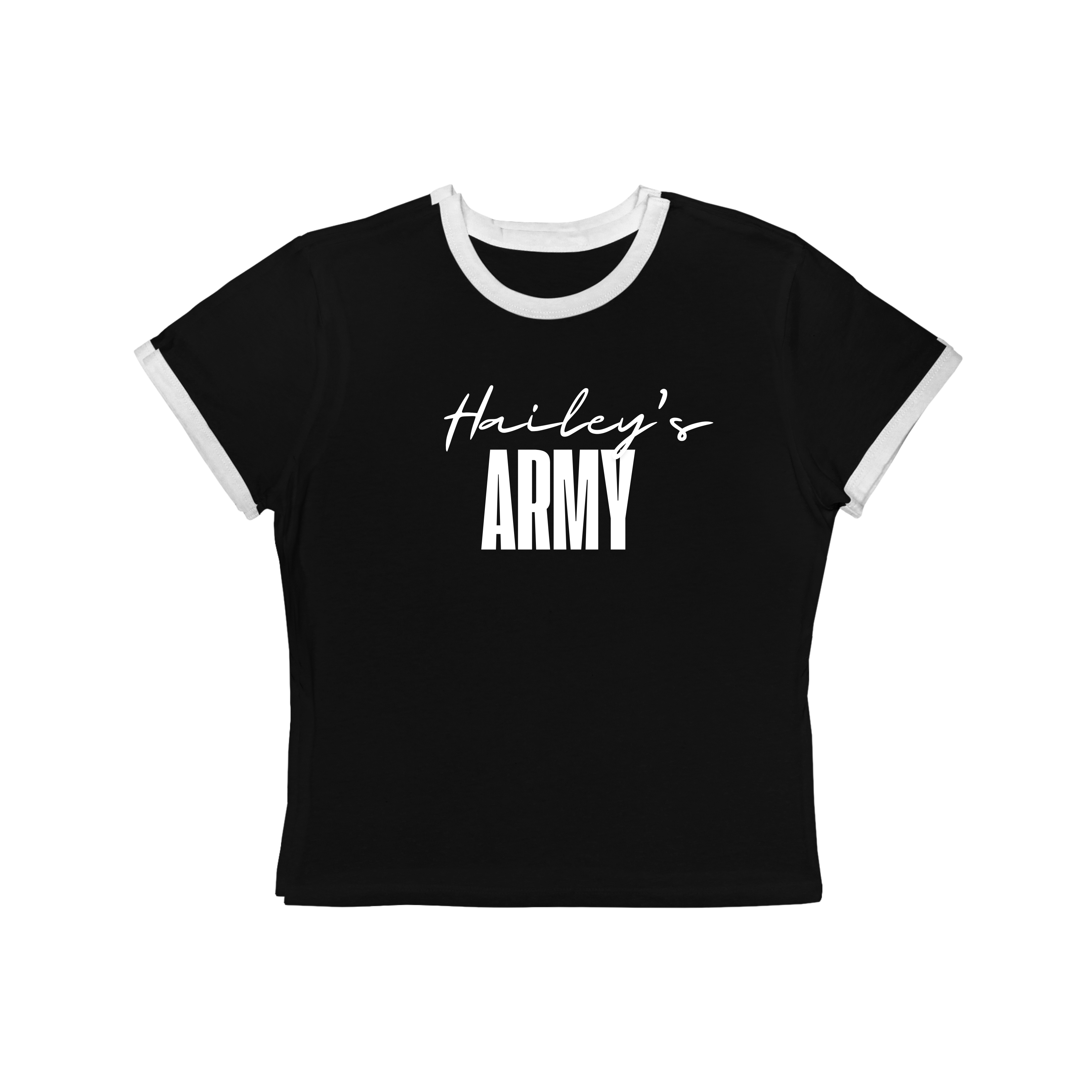 Hailey’s Army Cropped Ringer Tee