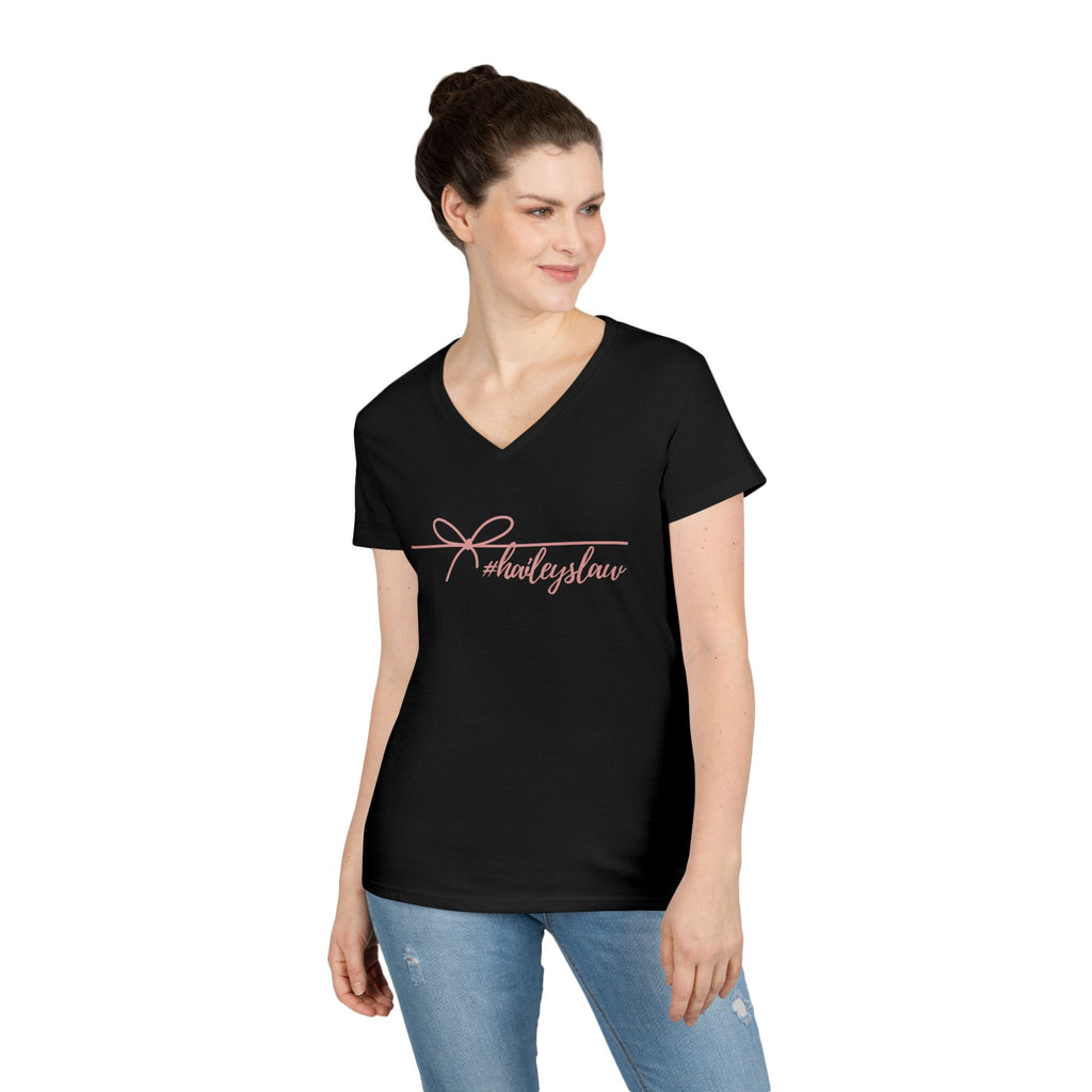 Hailey's Law Signature Script V-Neck Tee