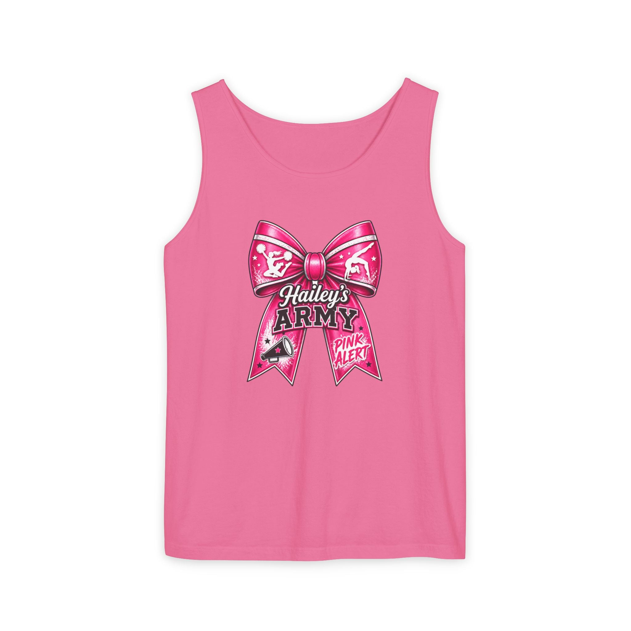Hailey's Army Cheer/Gymnastics Bow Tank Top