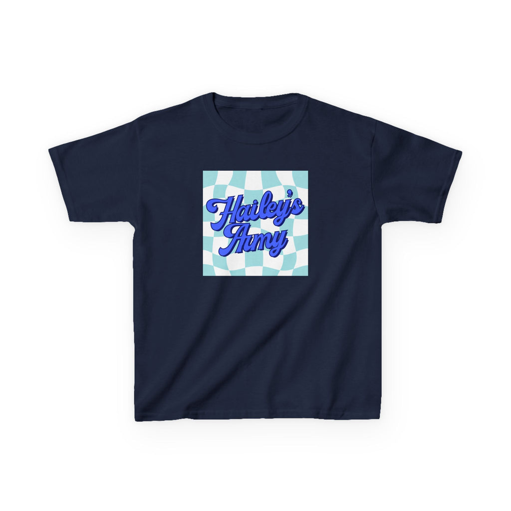 Hailey's Army Blue Retro Checkerboard Tee - YOUTH