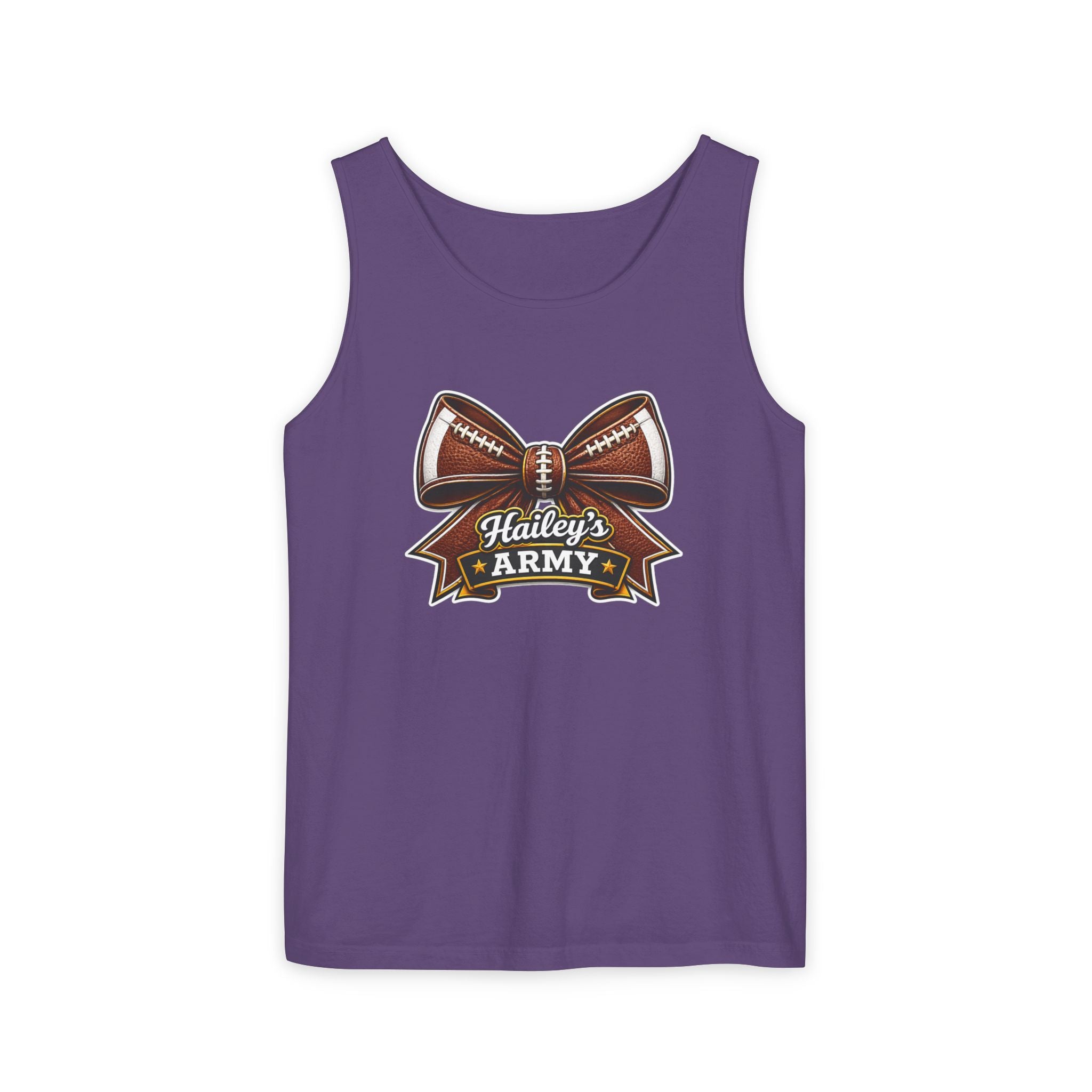Hailey's Army Football Bow Tank Top