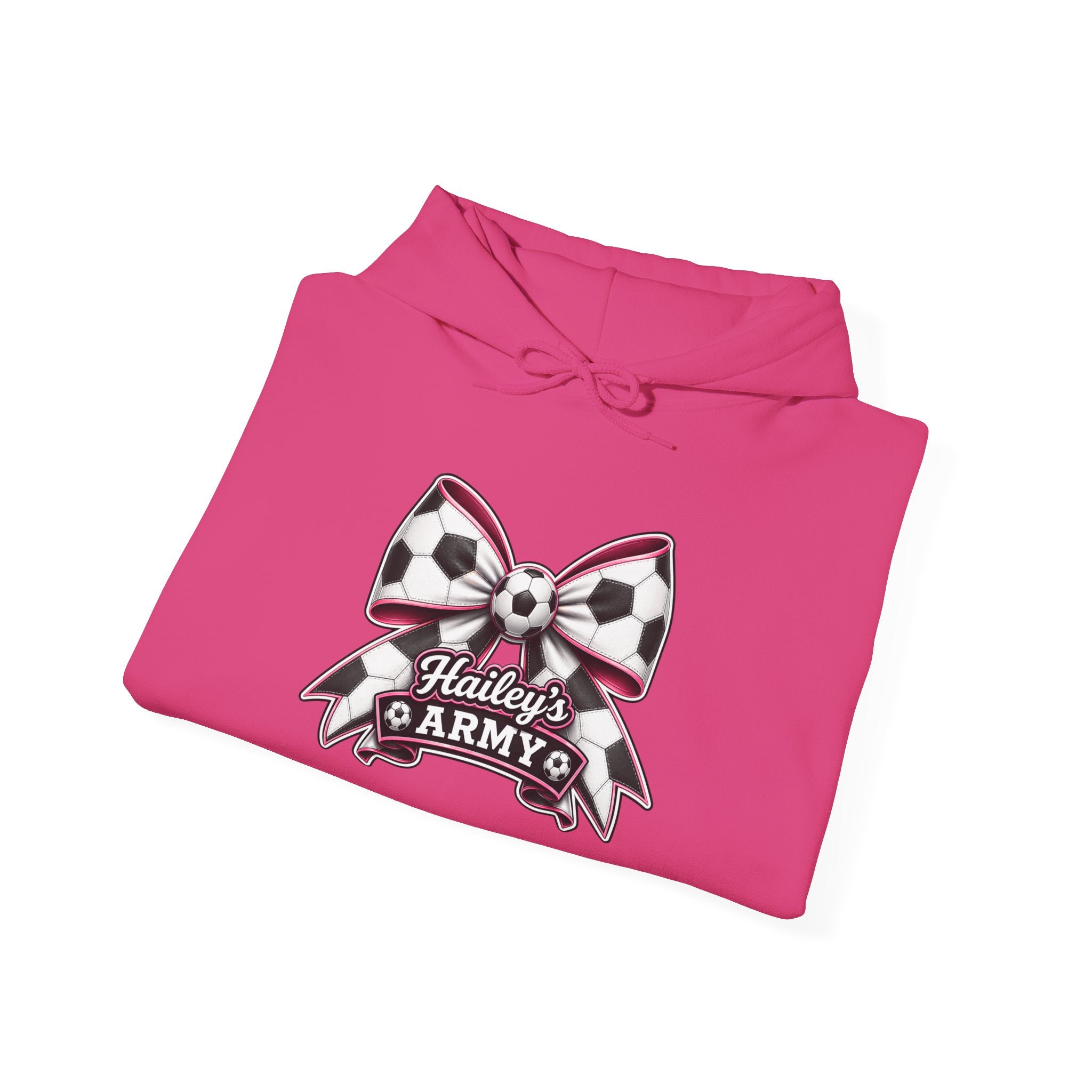 Hailey's Army Soccer Bow Hoodie
