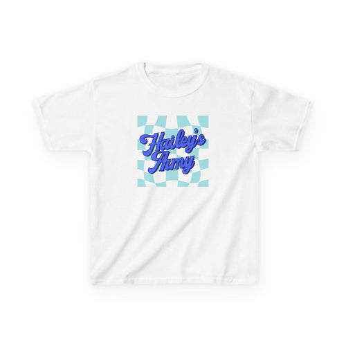 Hailey's Army Blue Retro Checkerboard Tee - YOUTH