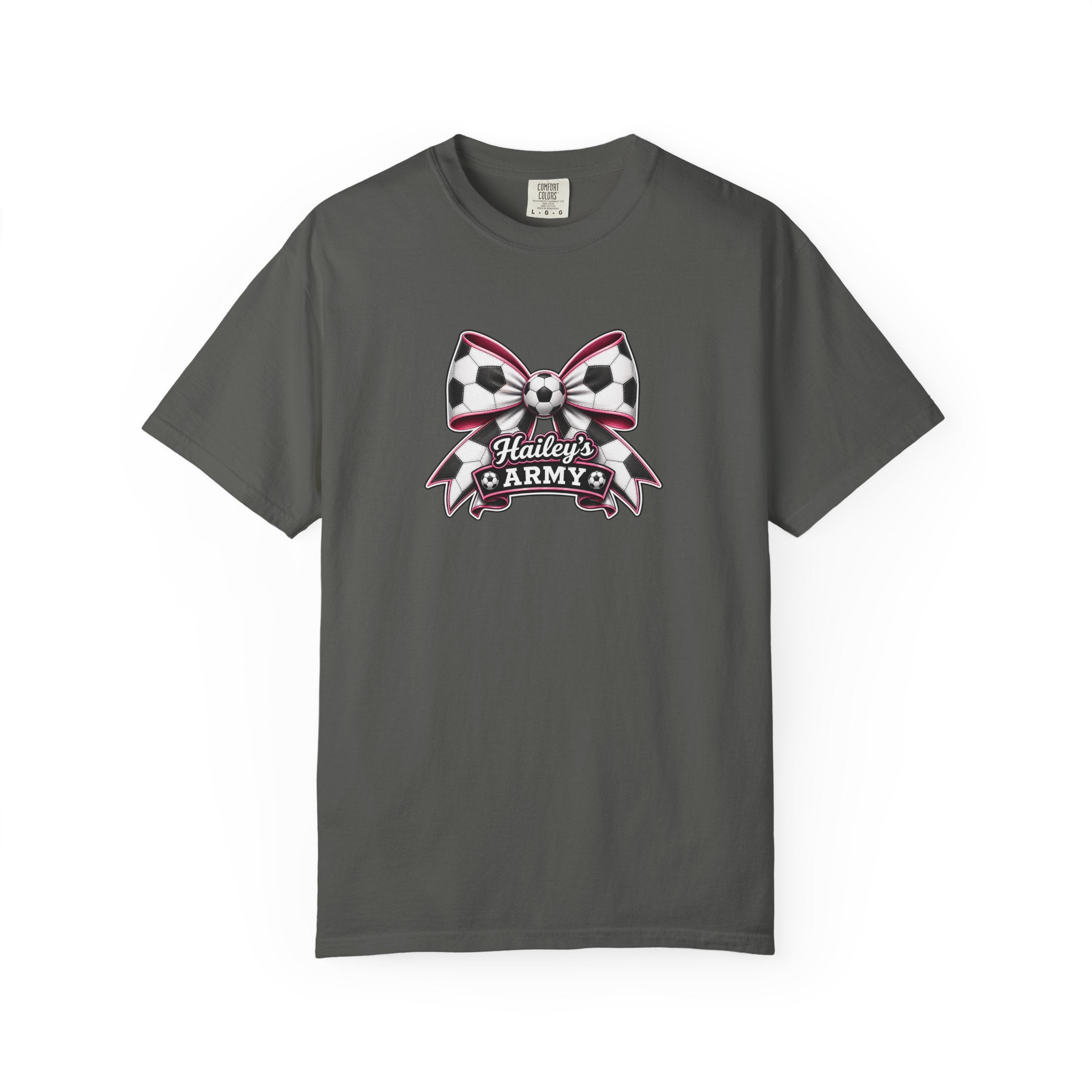 Hailey's Army Soccer Bow Tee