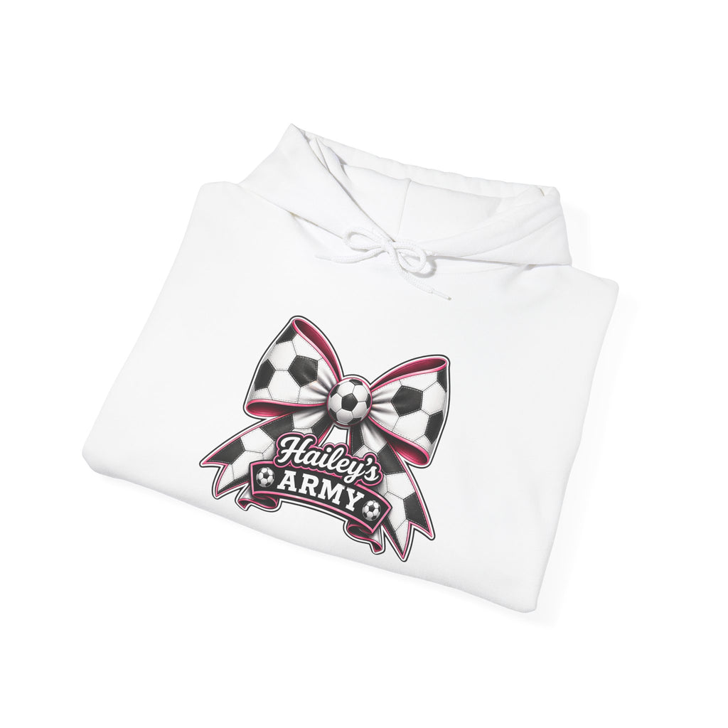 Hailey's Army Soccer Bow Hoodie