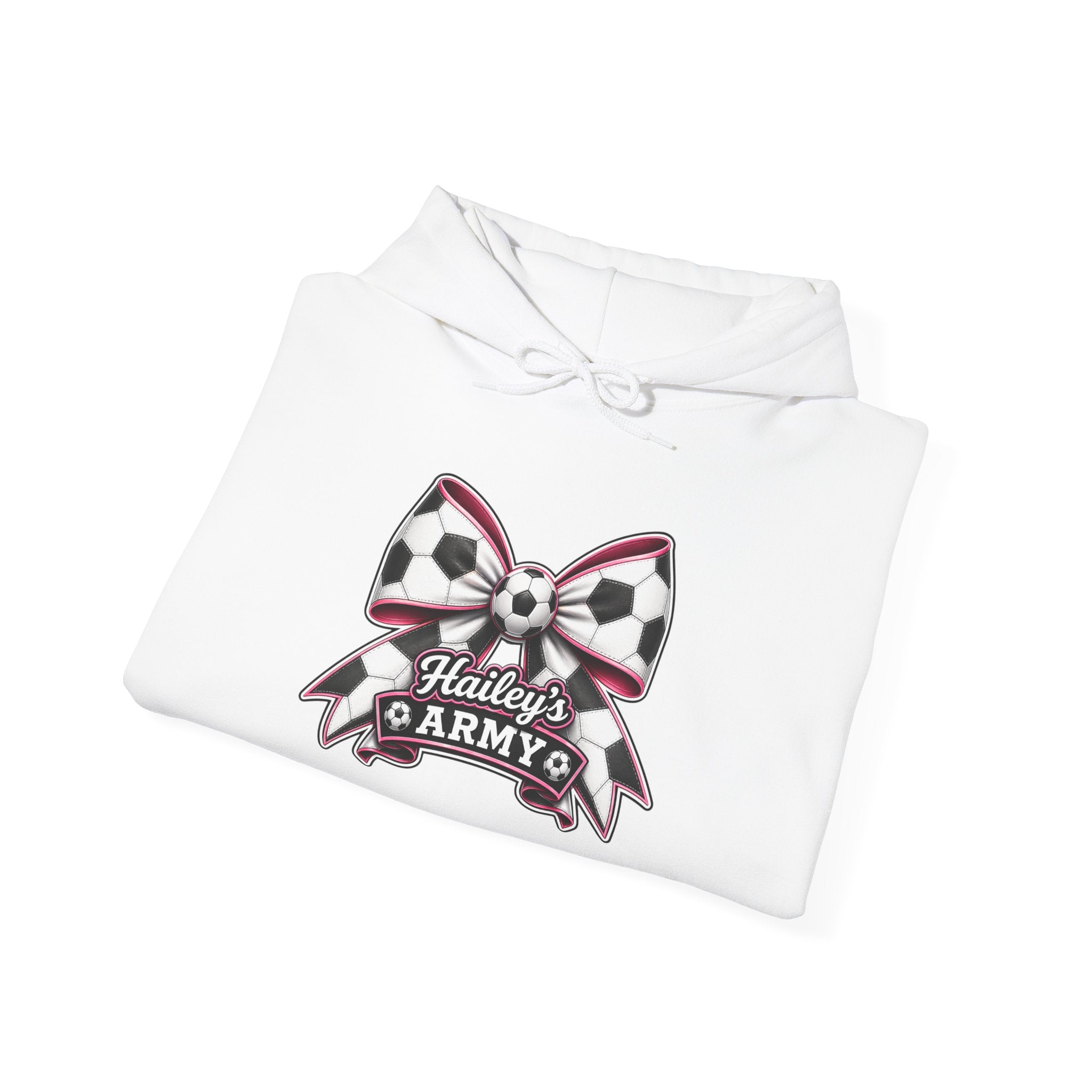 Hailey's Army Soccer Bow Hoodie