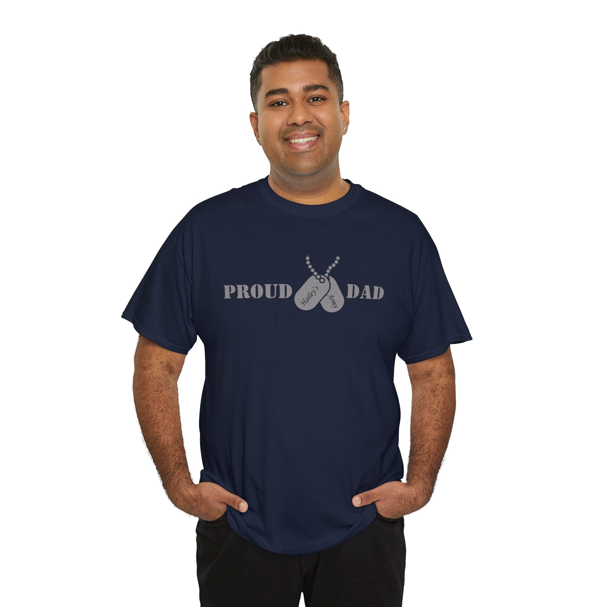 Proud Dad Dog Tag Tee