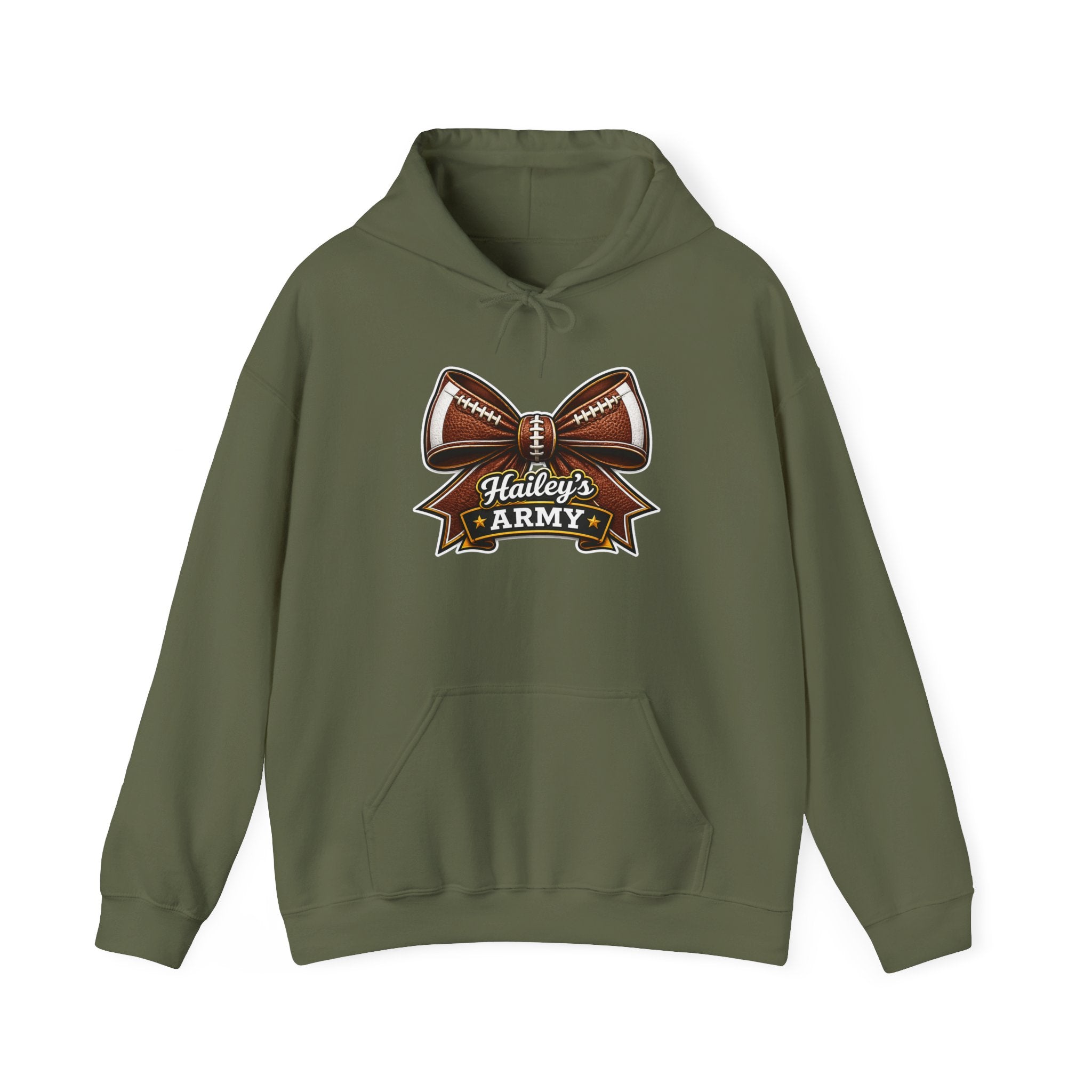 Hailey's Army Football Bow Hoodie