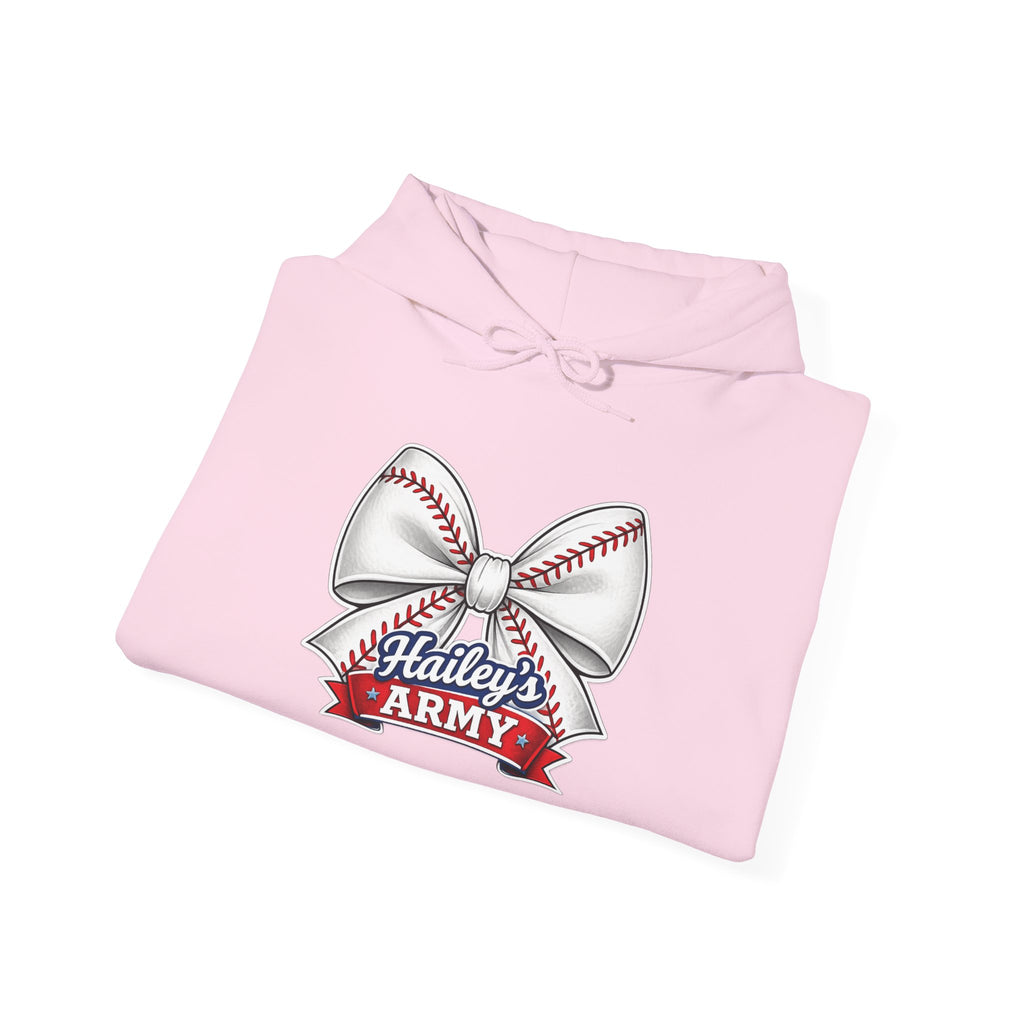 Hailey's Army Baseball Bow Hoodie