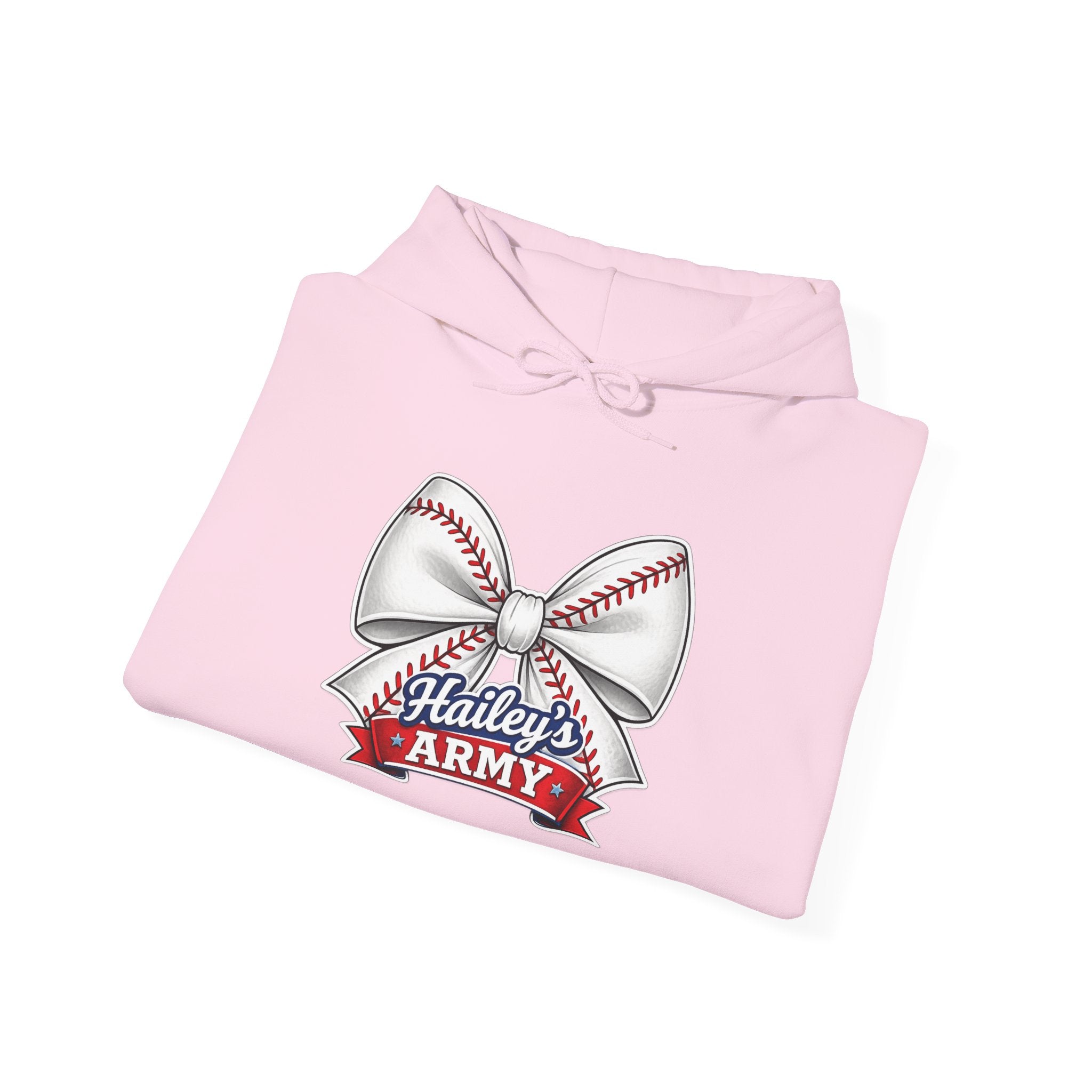 Hailey's Army Baseball Bow Hoodie