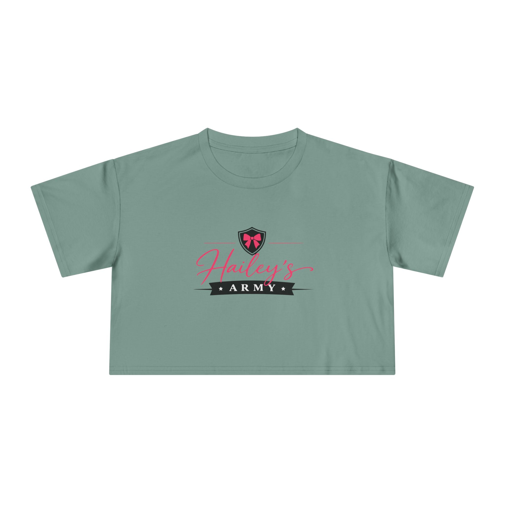 Hailey's Army Logo Crop Top