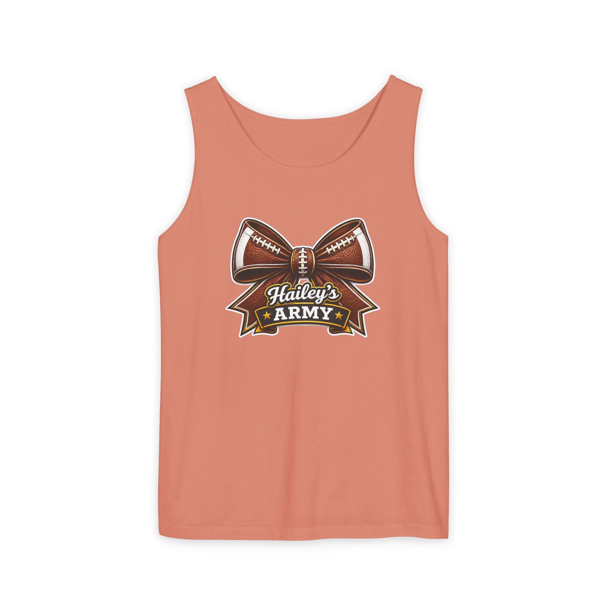 Hailey's Army Football Bow Tank Top
