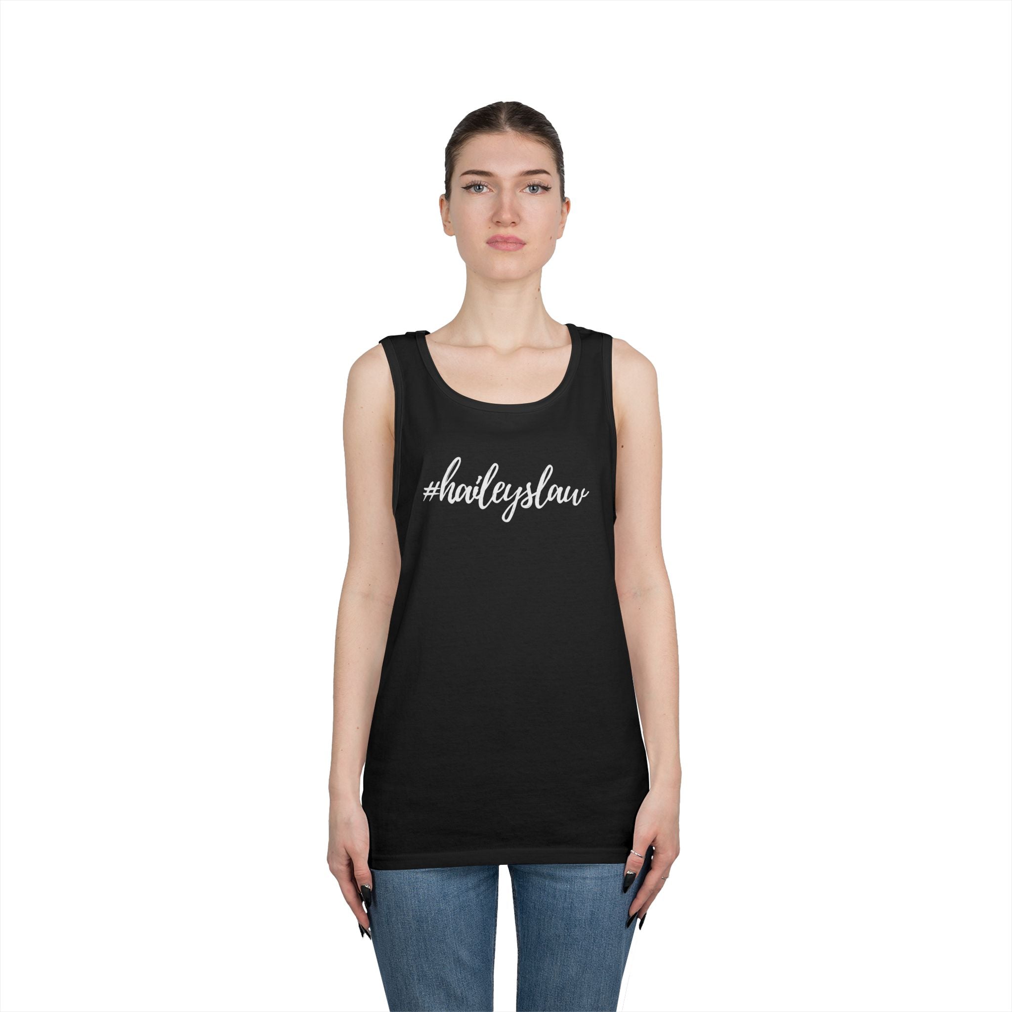 #haileyslaw Hashtag Tank Top