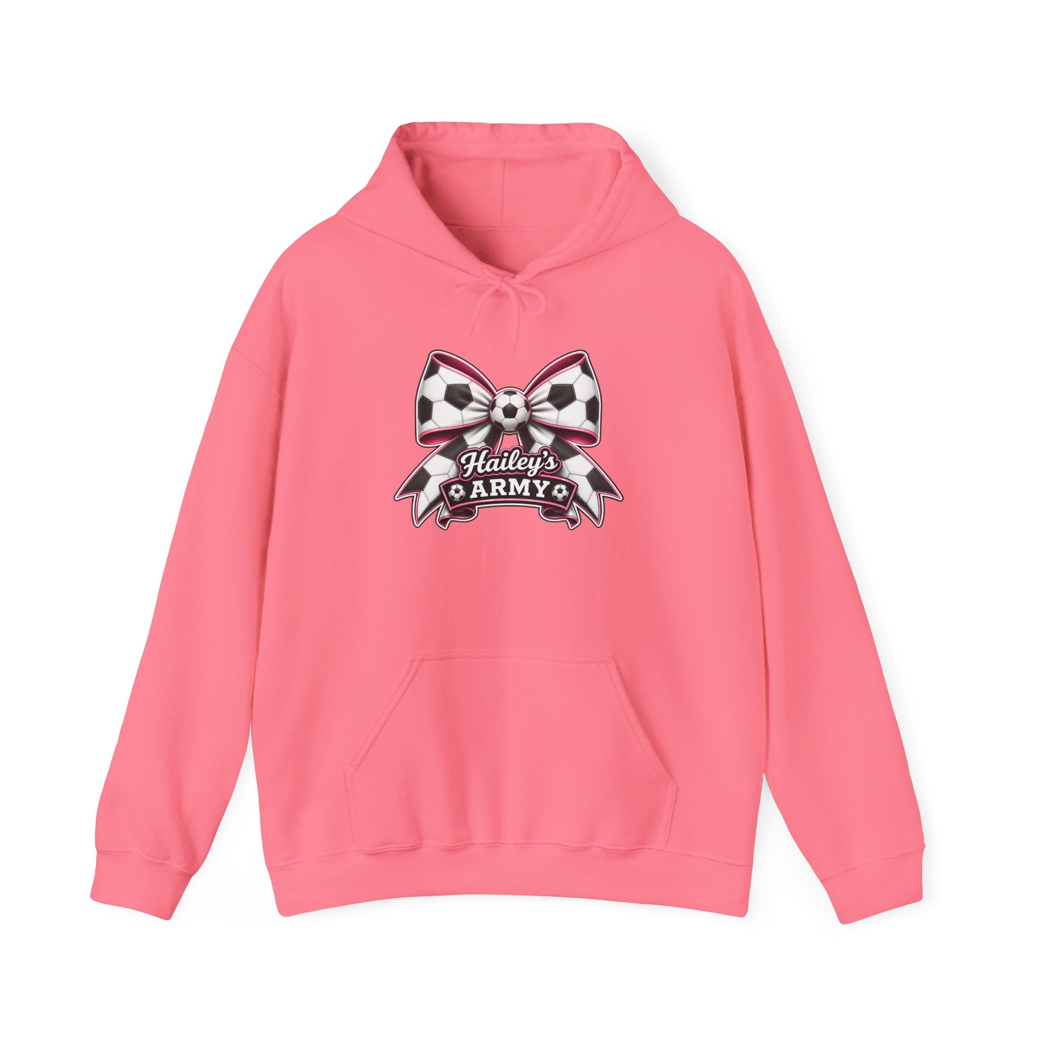 Hailey's Army Soccer Bow Hoodie