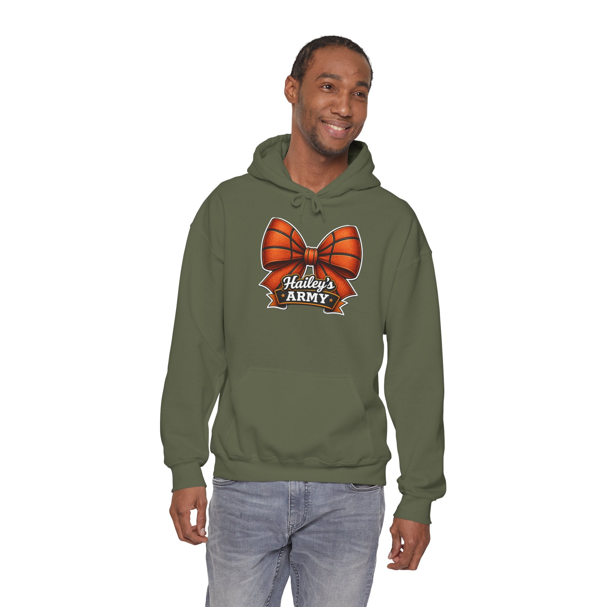 Hailey's Army Basketball Bow Hoodie