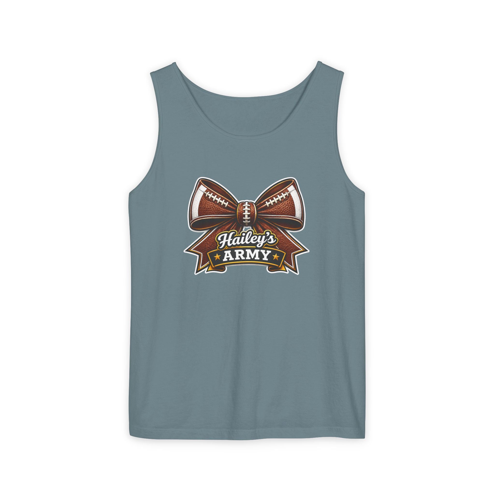 Hailey's Army Football Bow Tank Top