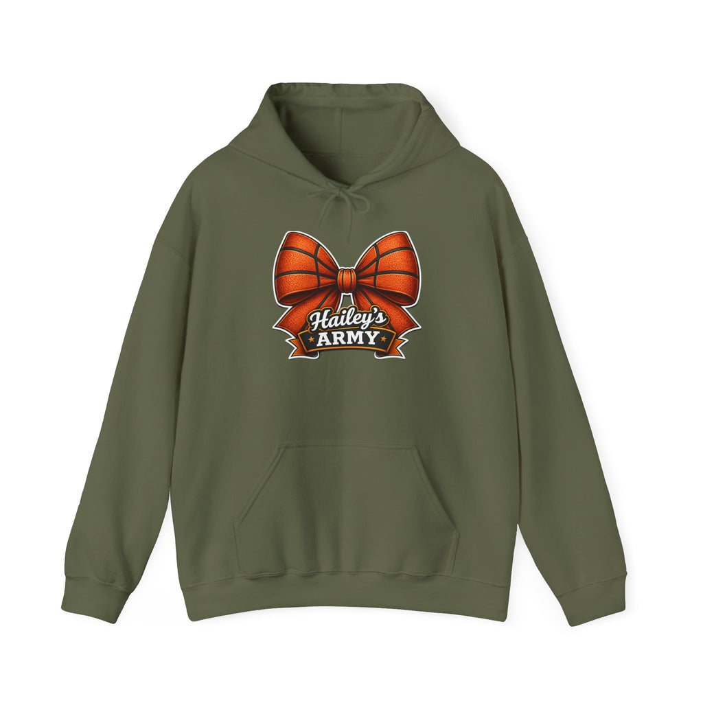 Hailey's Army Basketball Bow Hoodie