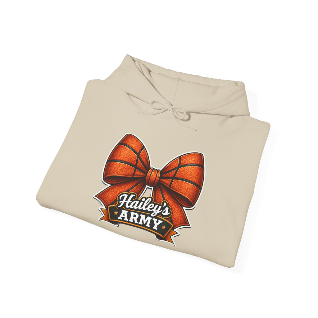 Hailey's Army Basketball Bow Hoodie