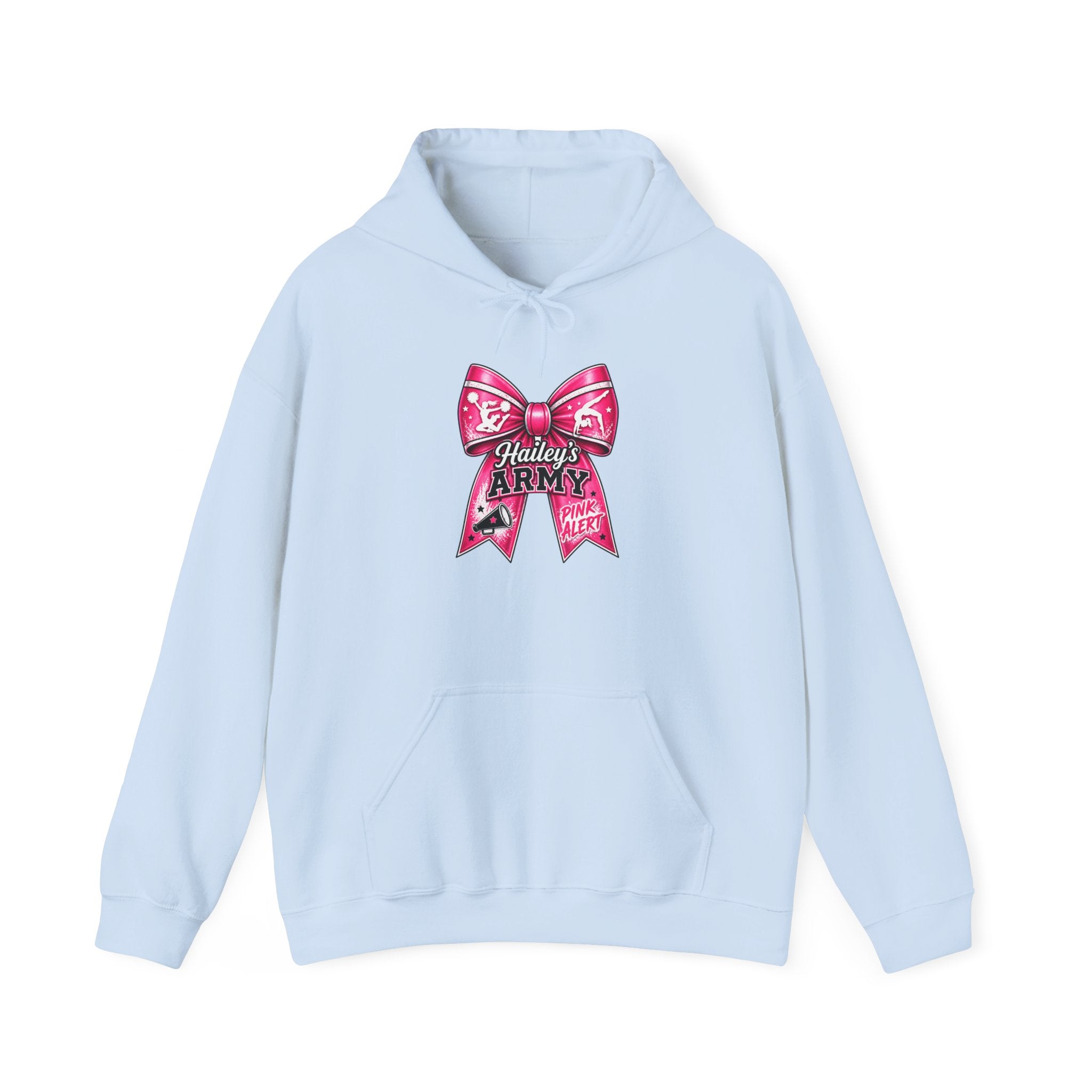 Hailey's Army Cheer/Gymnastics Bow Hoodie