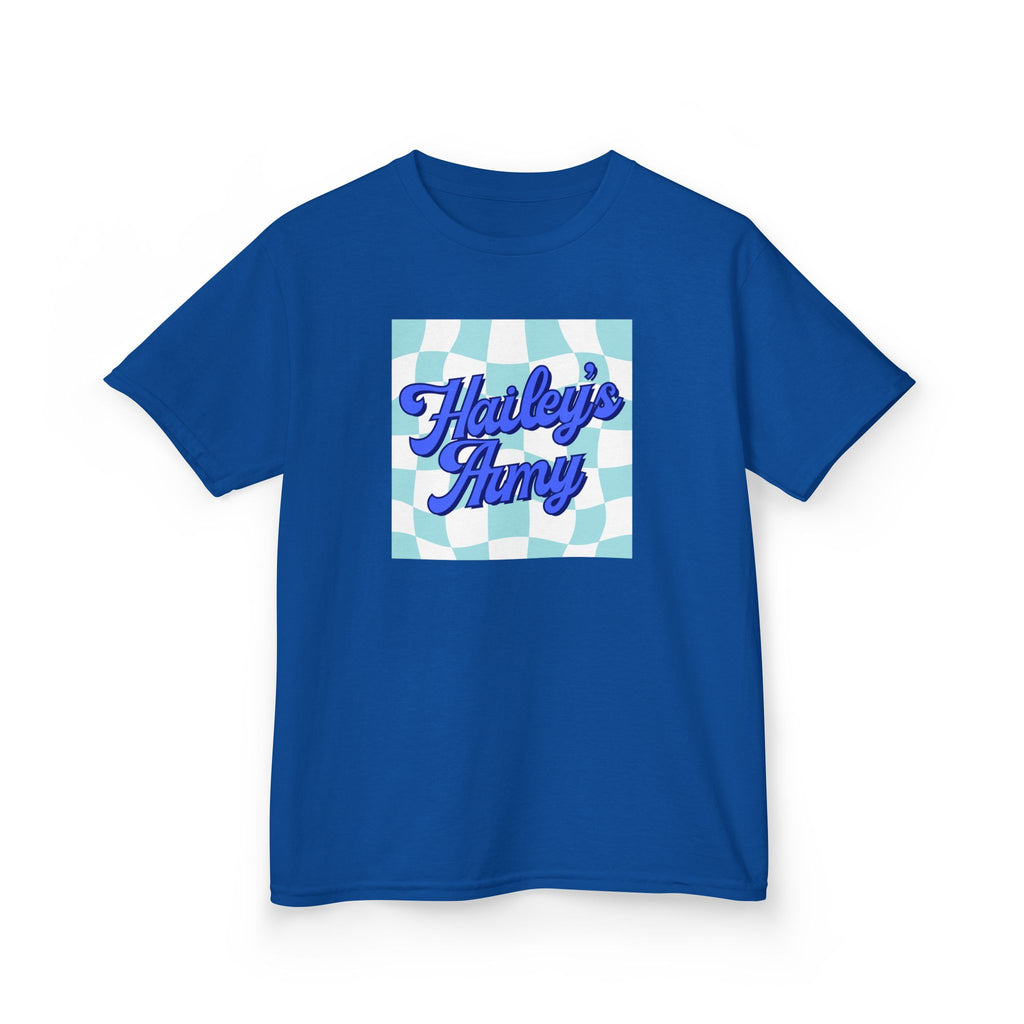 Hailey's Army Blue Retro Checkerboard Tee - YOUTH