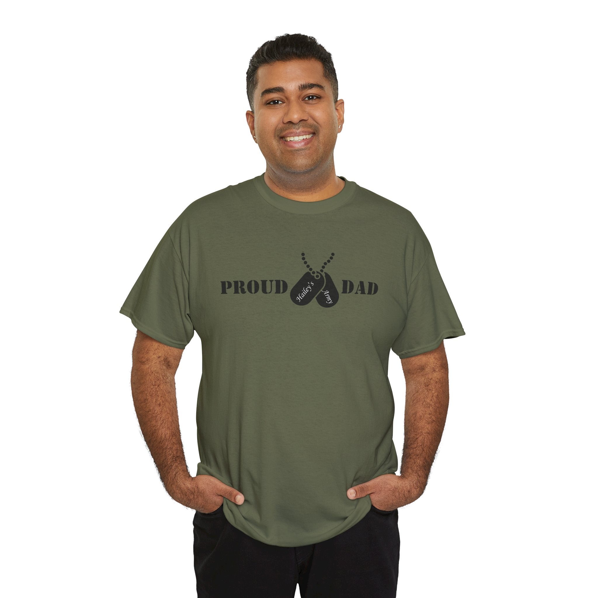 Proud Dad Dog Tag Tee