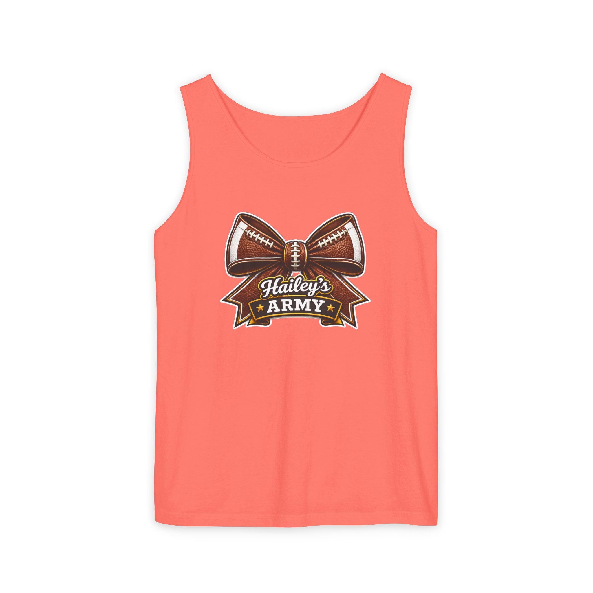 Hailey's Army Football Bow Tank Top
