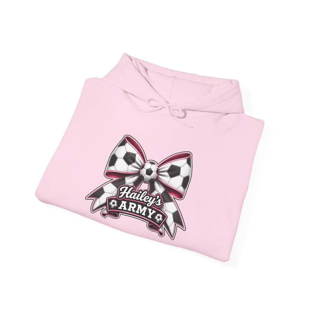 Hailey's Army Soccer Bow Hoodie