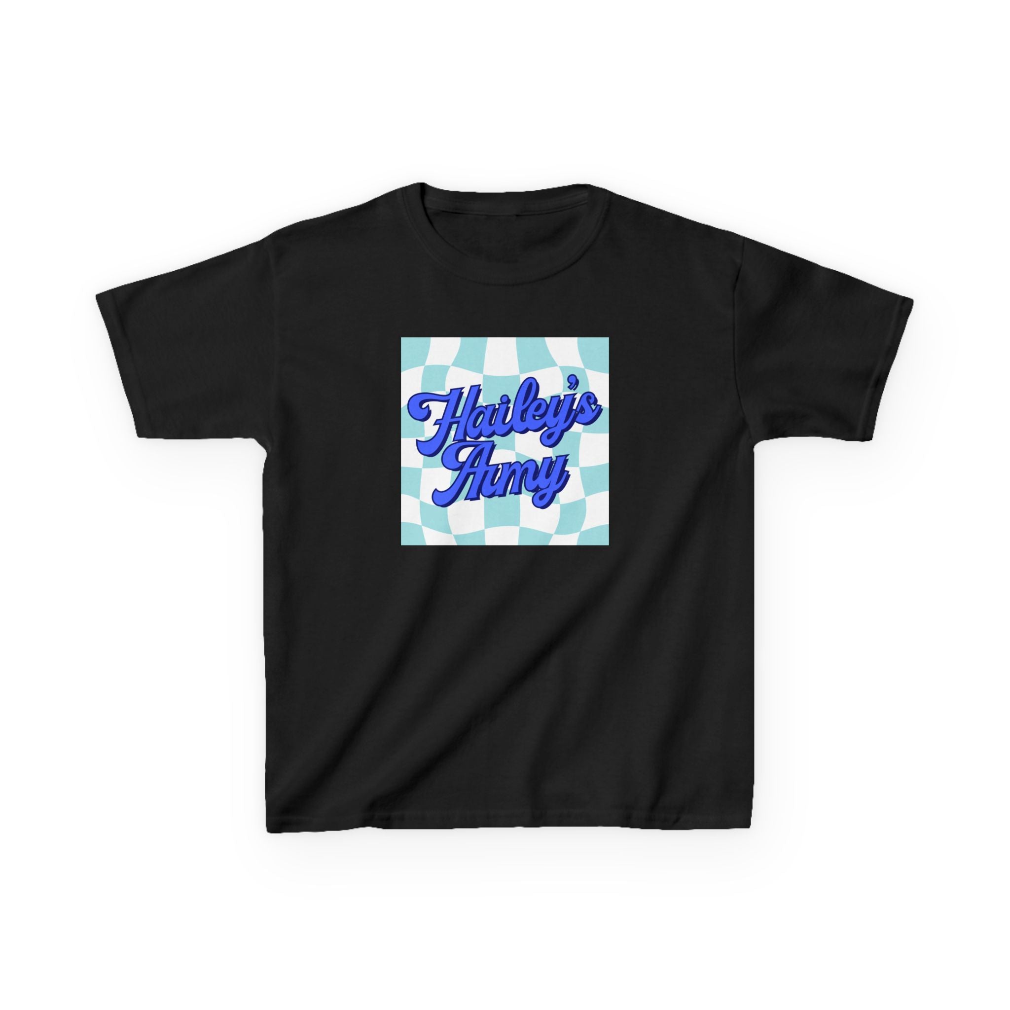 Hailey's Army Blue Retro Checkerboard Tee - YOUTH