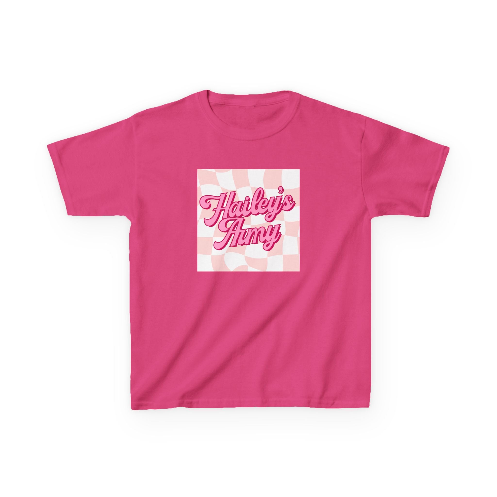 Hailey's Army Pink Retro Checkerboard Tee - YOUTH
