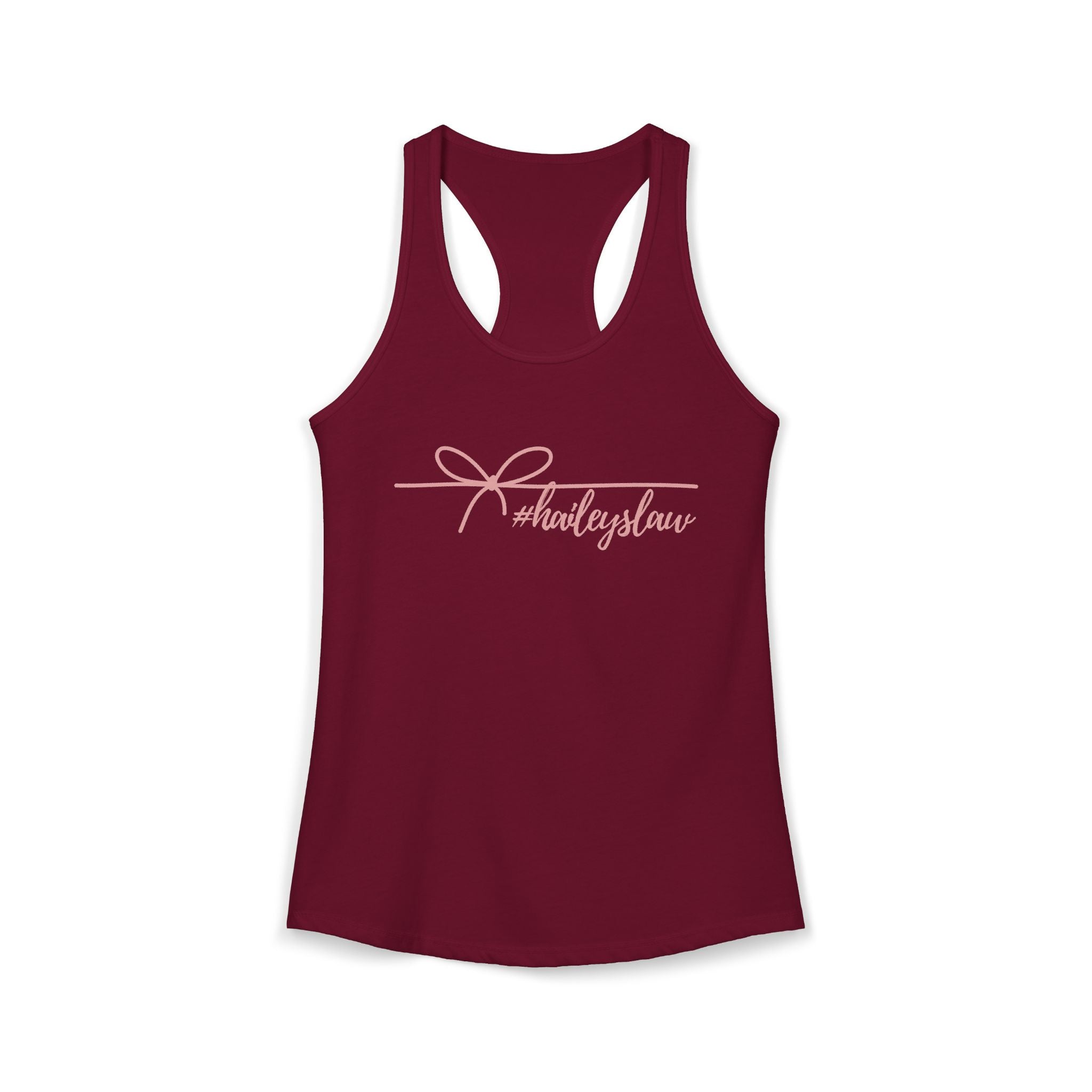 Hailey's Law Signature Script Racerback Tank