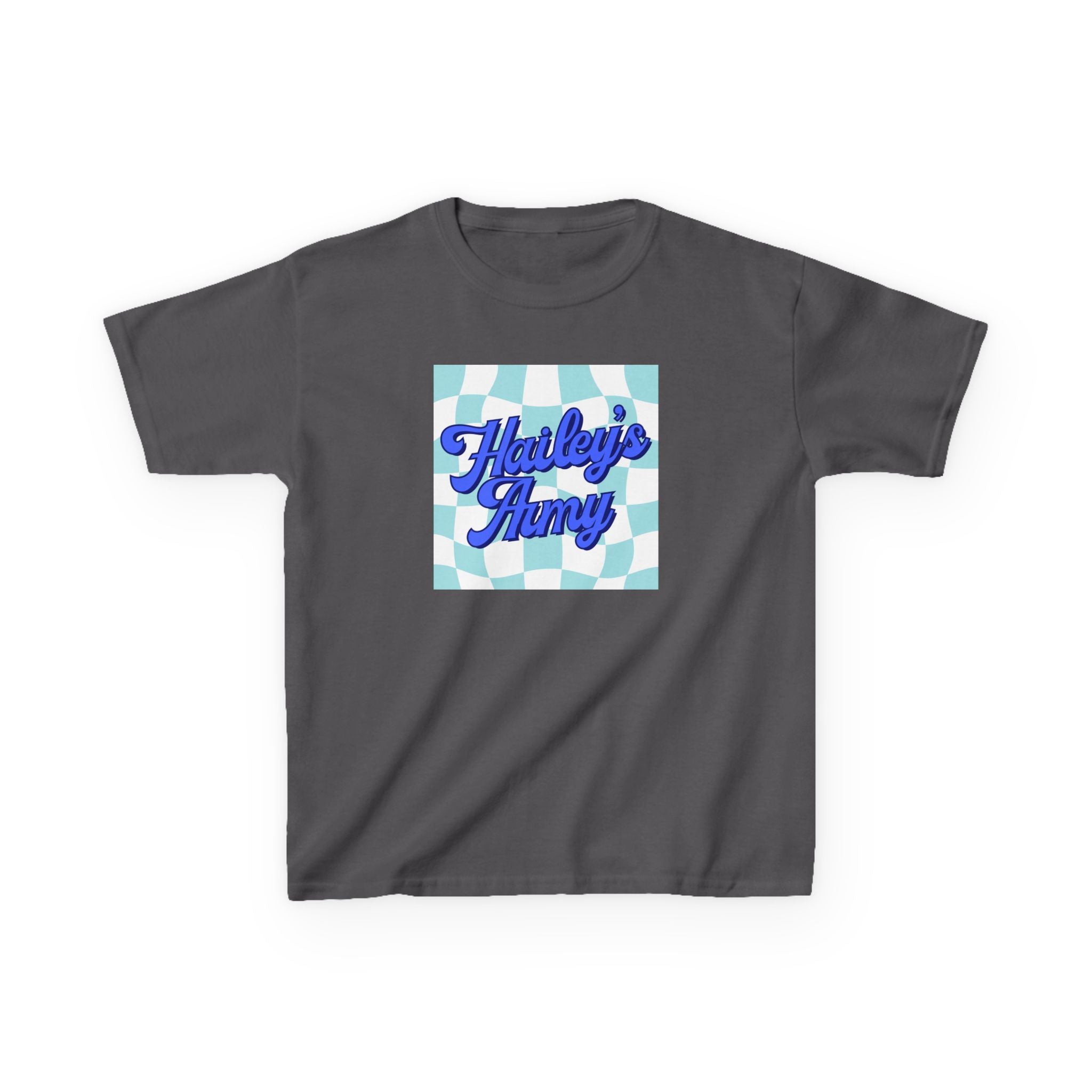Hailey's Army Blue Retro Checkerboard Tee - YOUTH