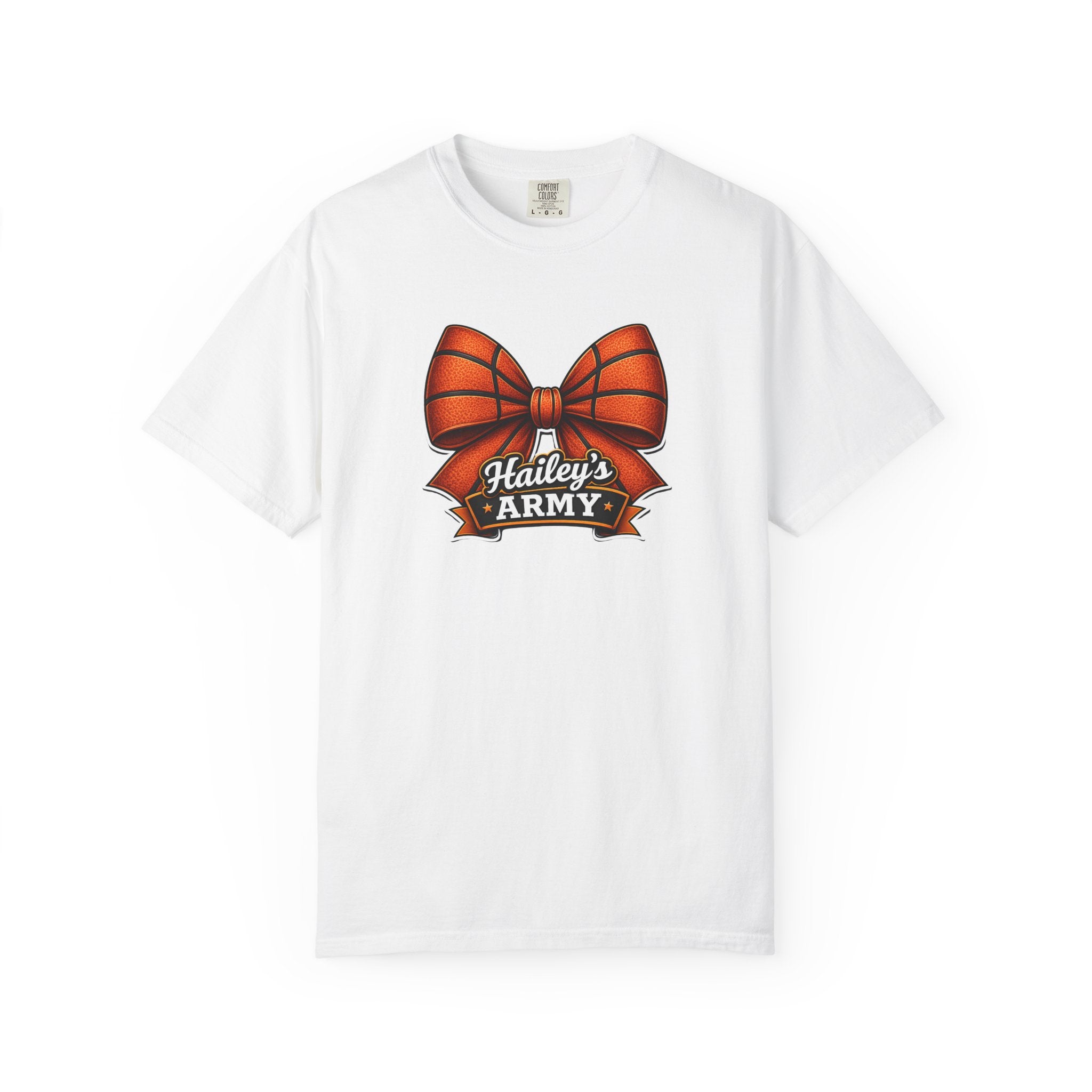 Hailey's Army Basketball Bow Tee