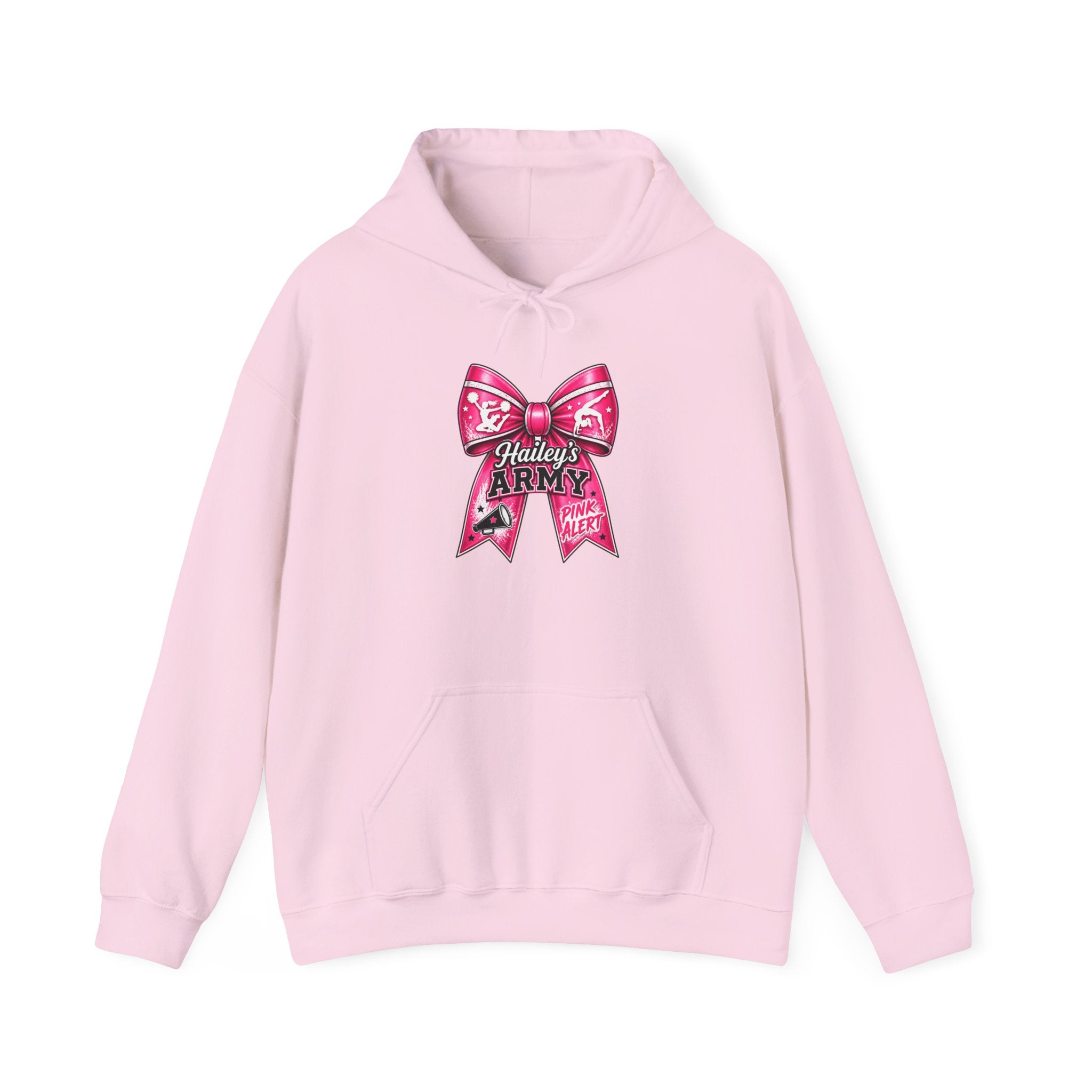 Hailey's Army Cheer/Gymnastics Bow Hoodie