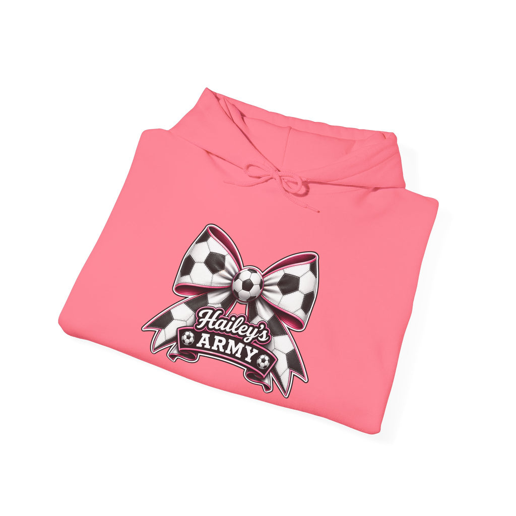 Hailey's Army Soccer Bow Hoodie