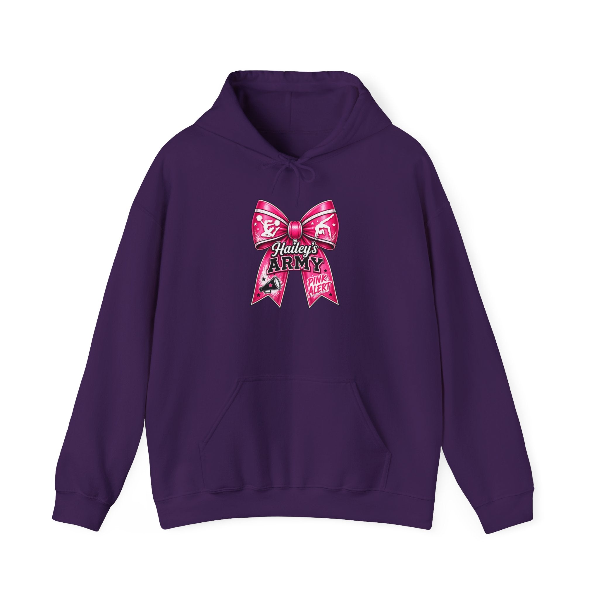 Hailey's Army Cheer/Gymnastics Bow Hoodie