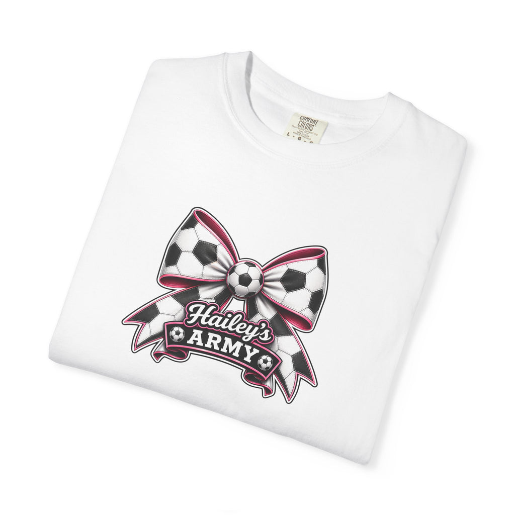 Hailey's Army Soccer Bow Tee