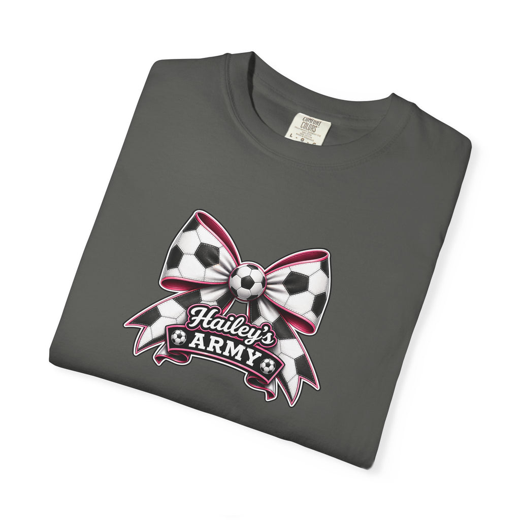 Hailey's Army Soccer Bow Tee